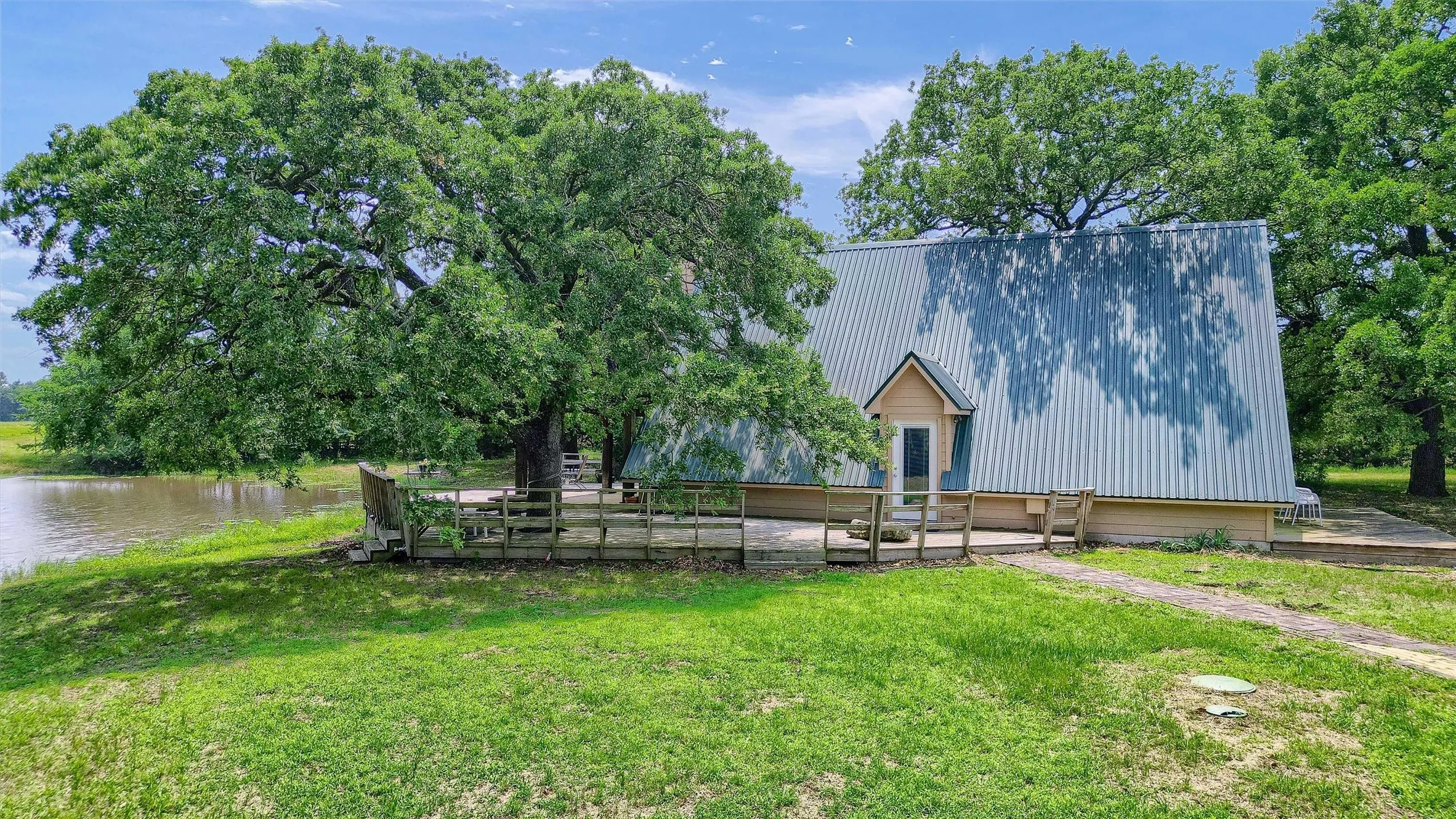 View of yard featuring a water view