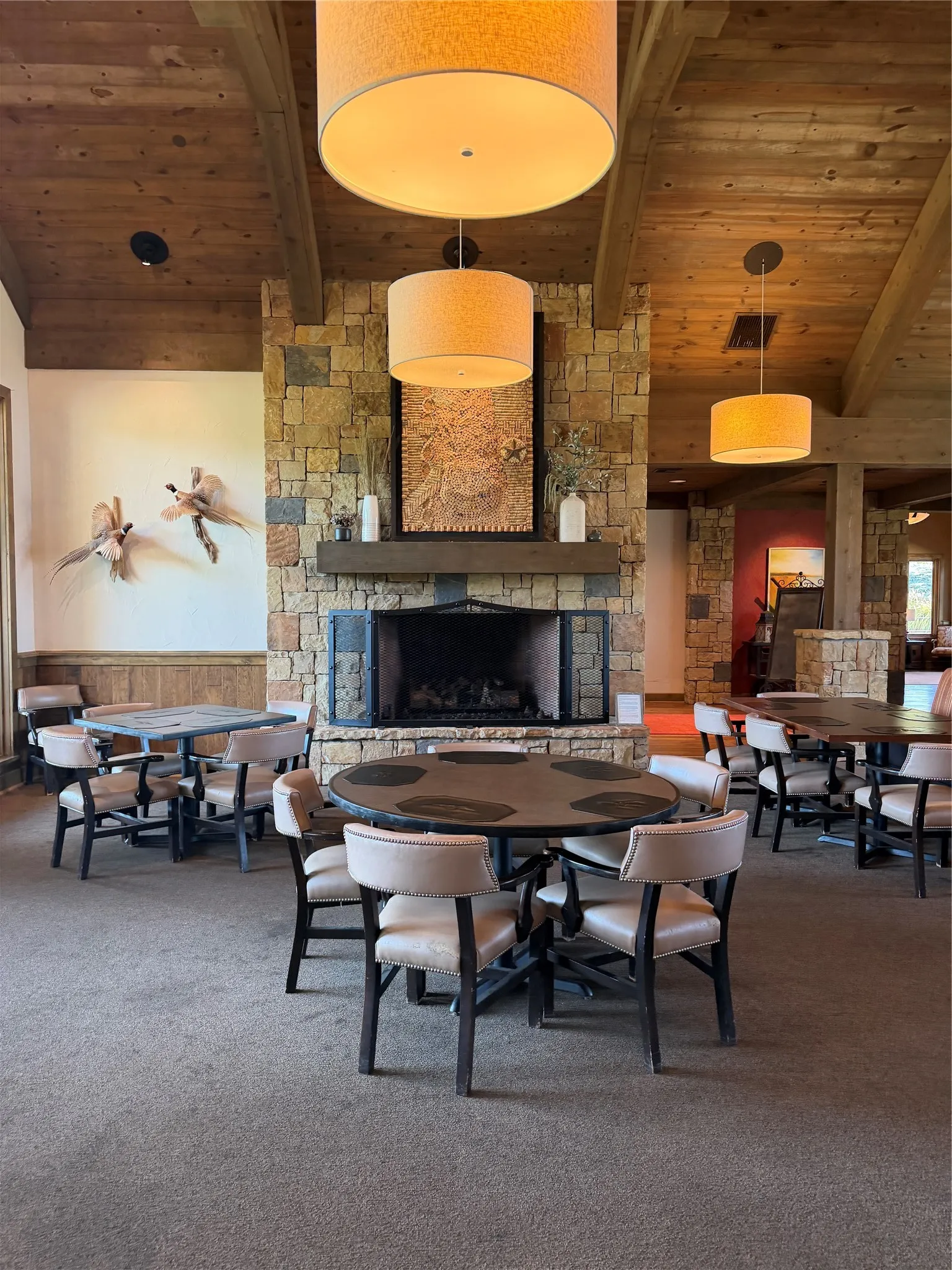Inviting community dining area within Rock Creek Resort