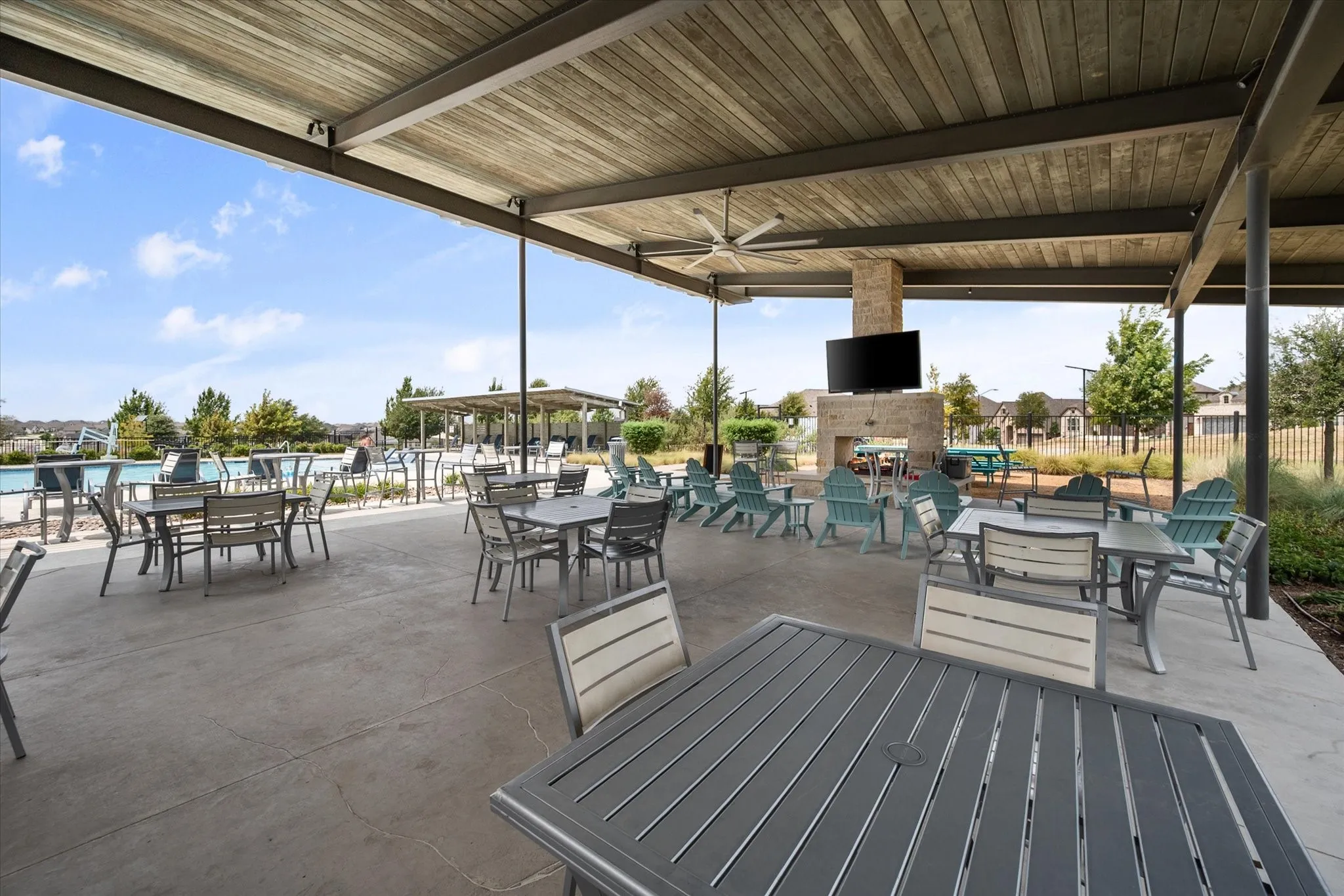 Community pavillion, grilling area with TVs and restrooms