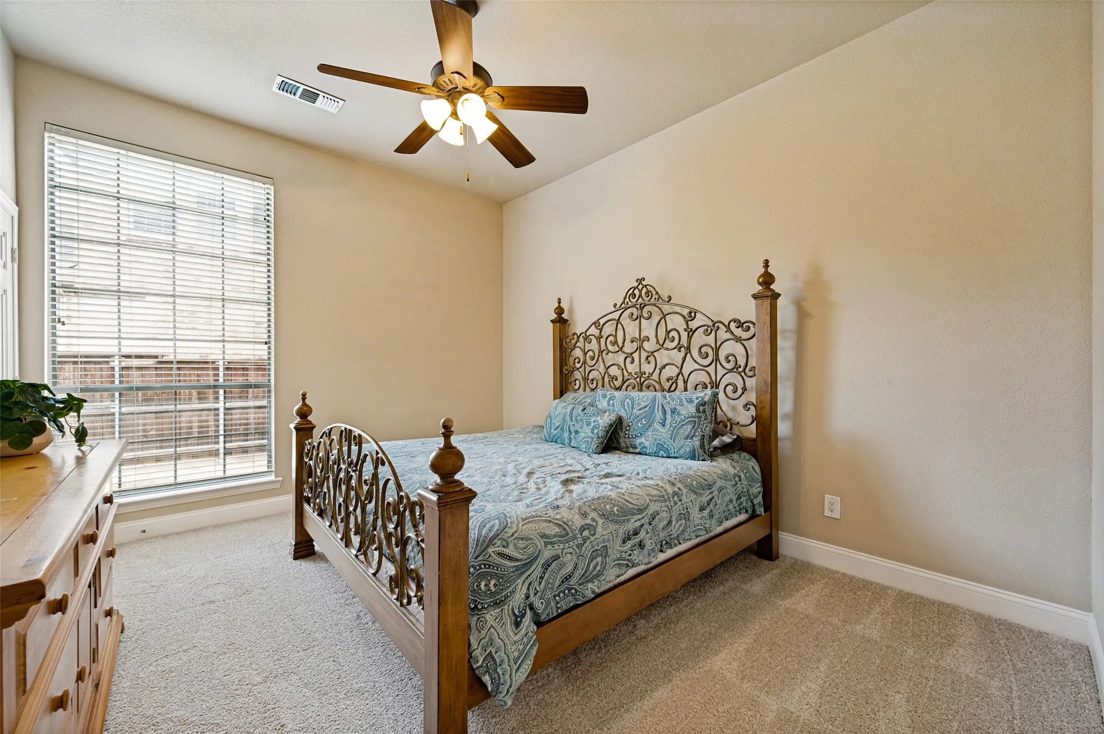 Secondary bedroom down accommodates a king size bed.