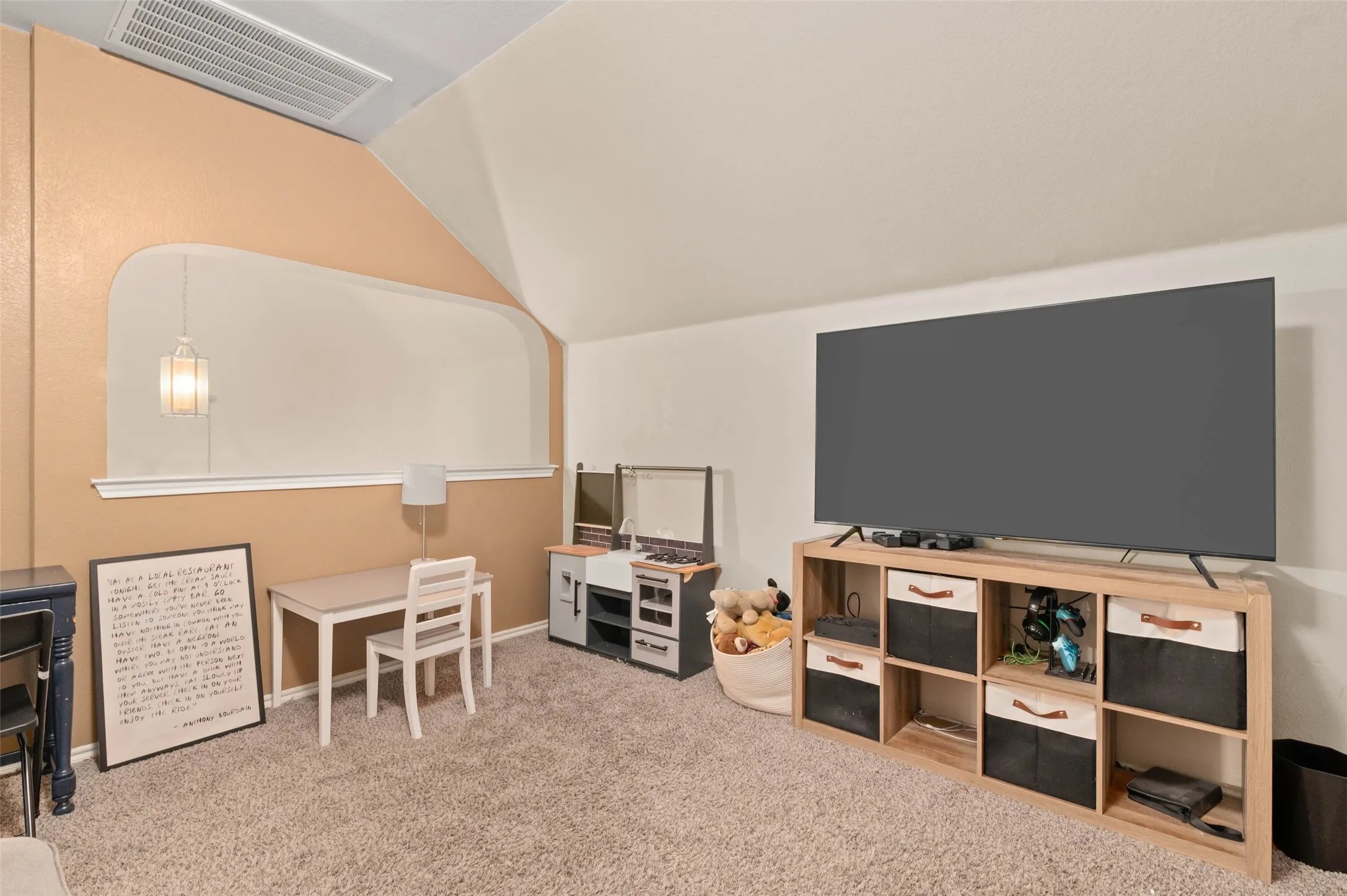 Upstairs game room