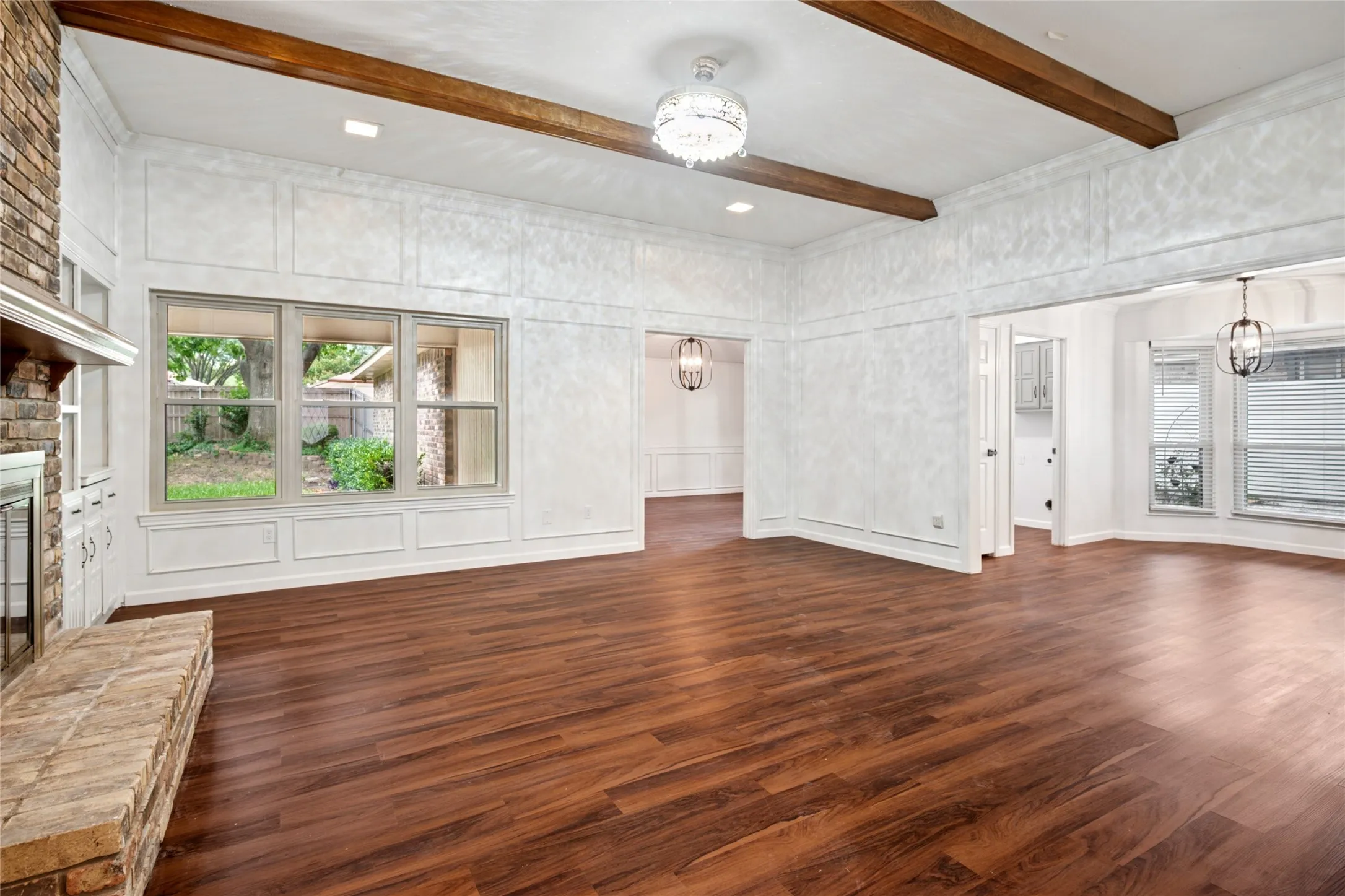 Family room with view of back yard