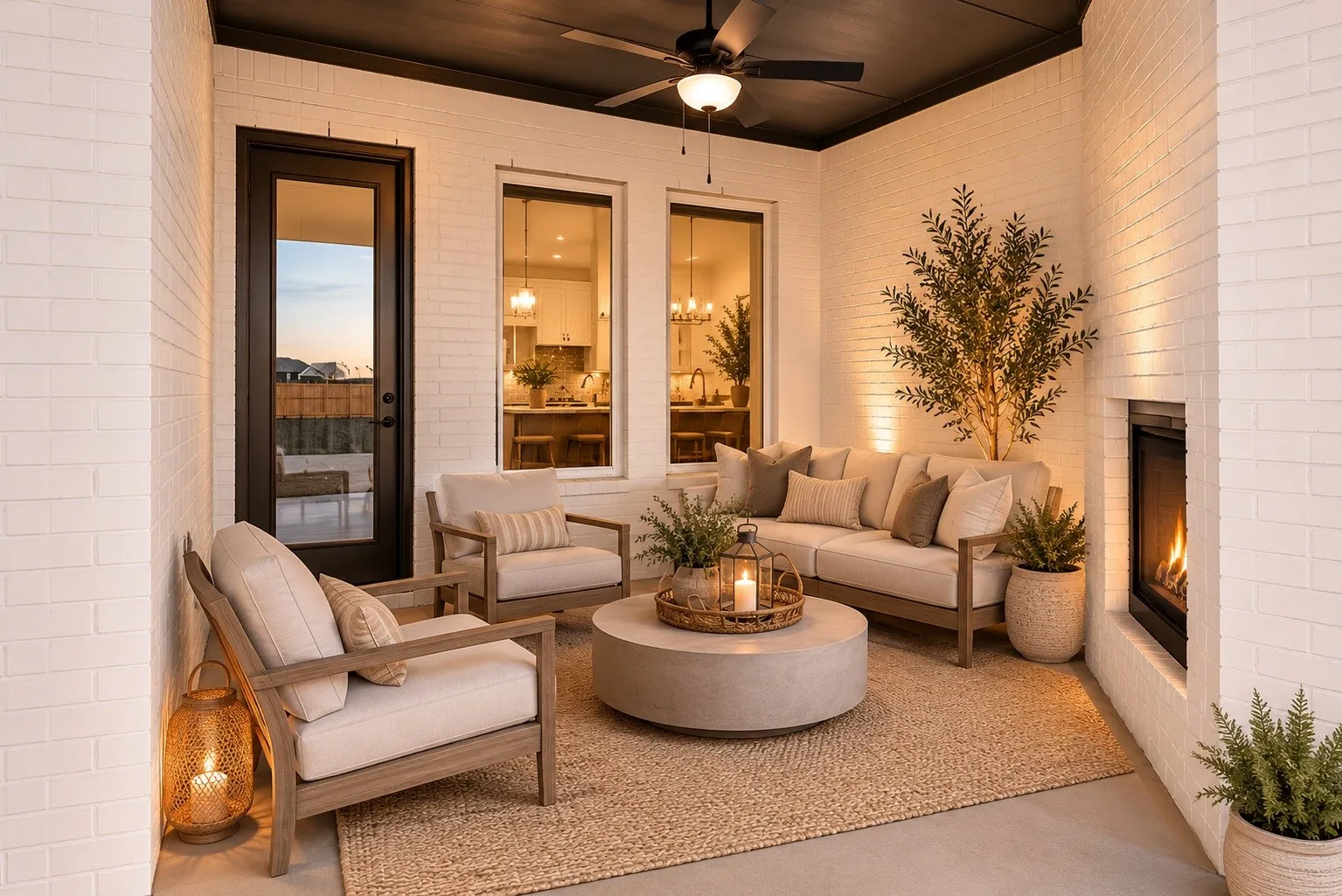 Virtually staged patio