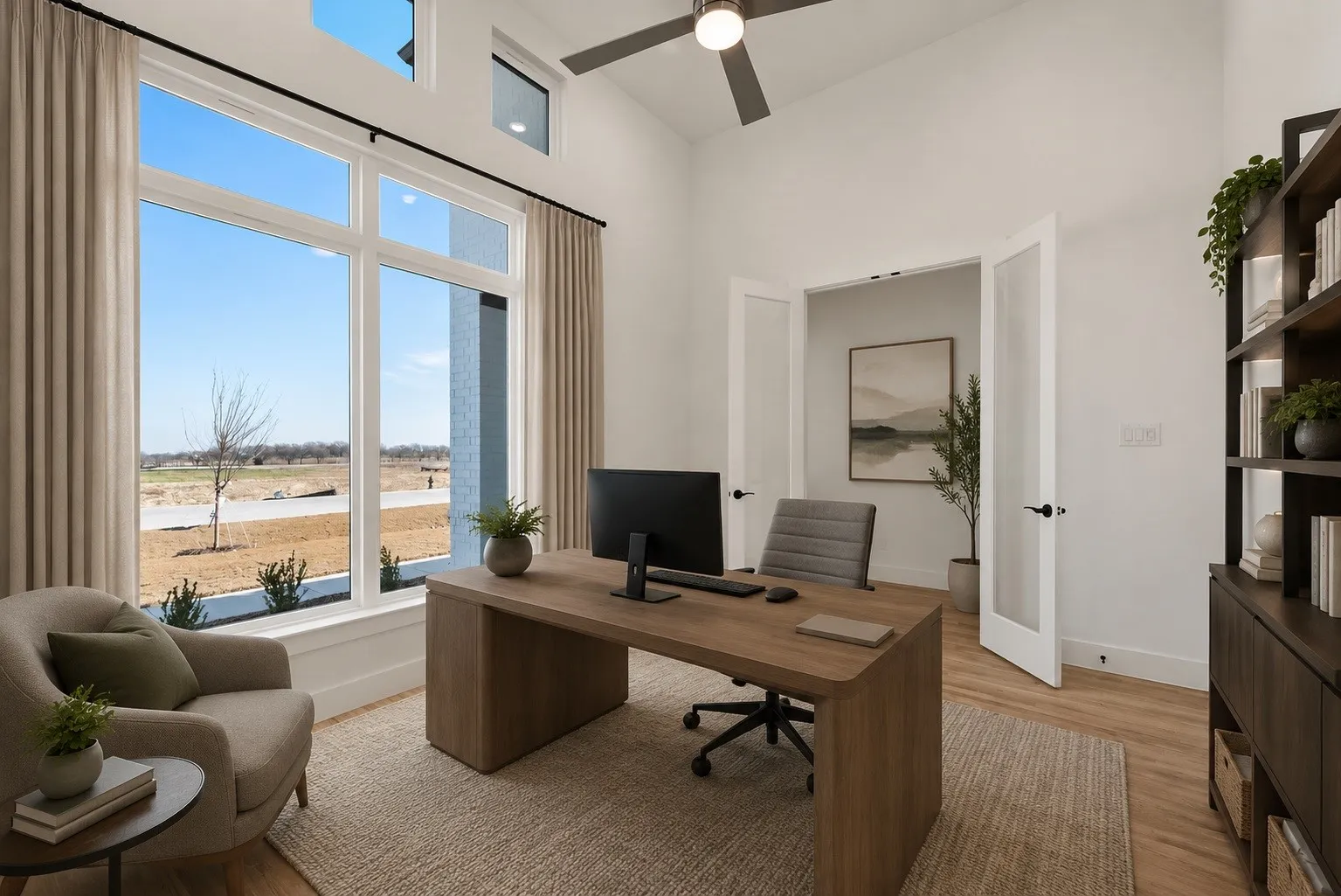Virtually staged office