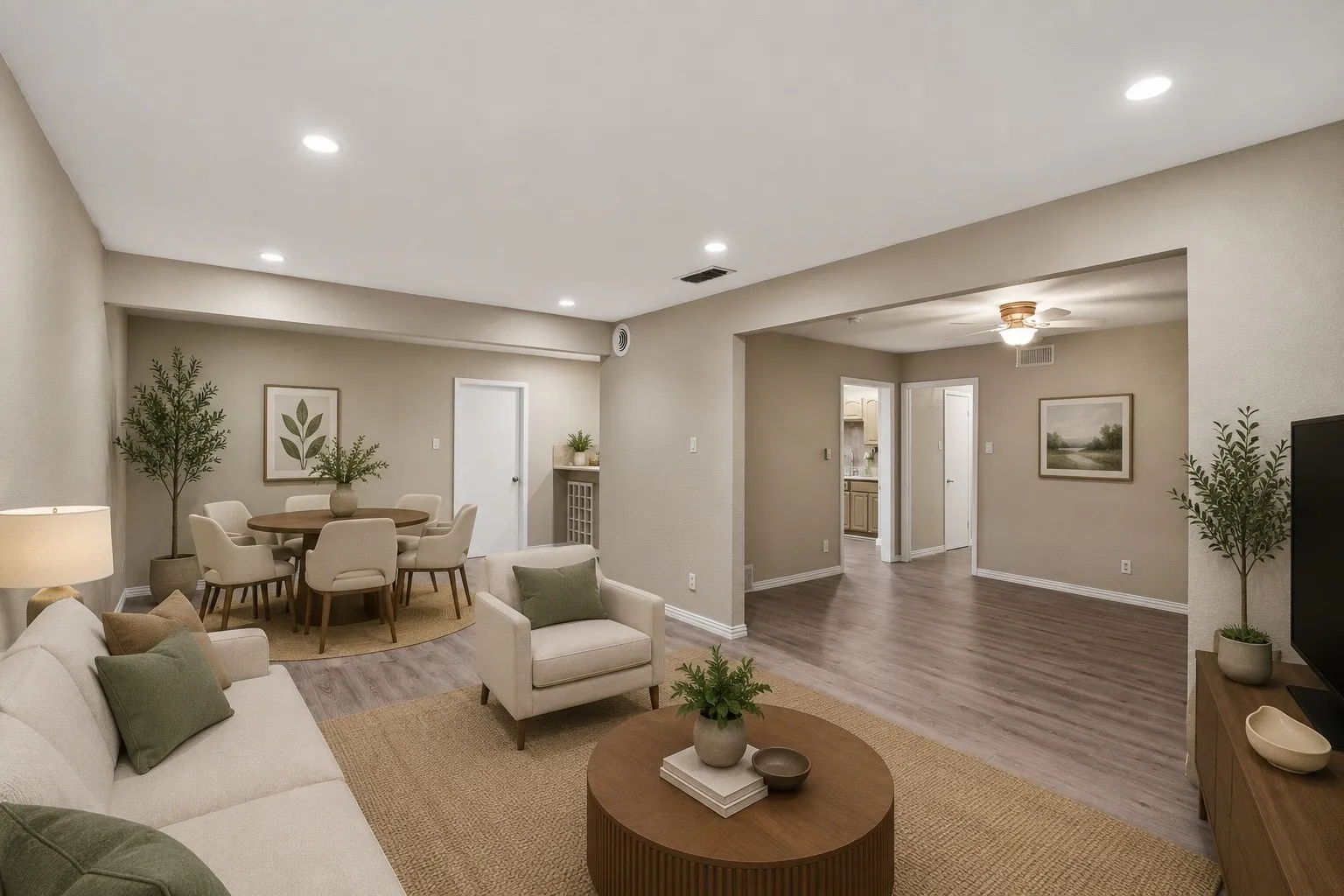 *Virtually staged* Living and Dining Room