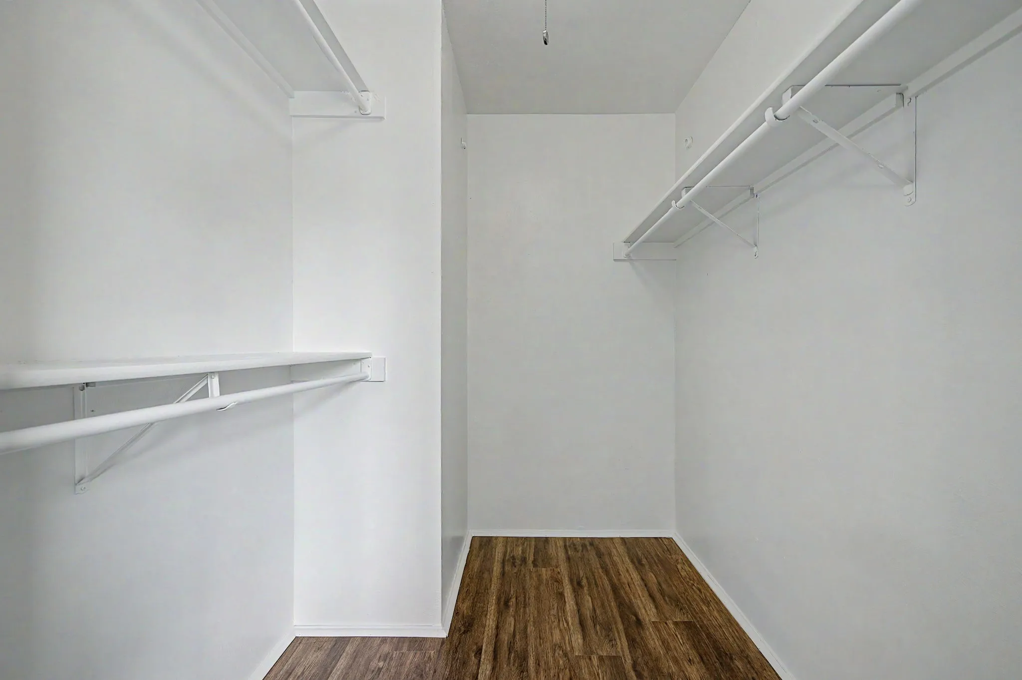 Spacious his and hers closets.