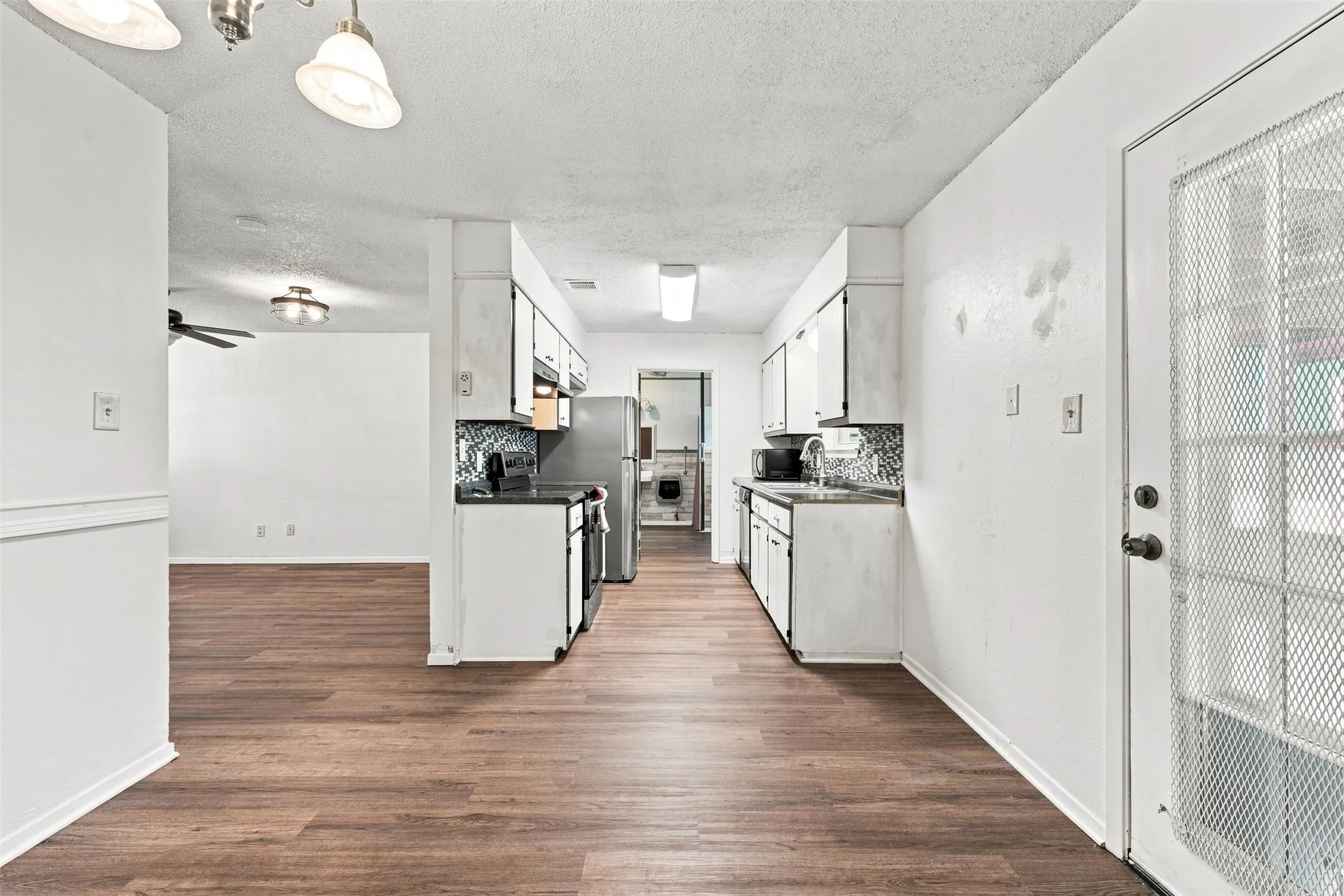 kitchen and dining area