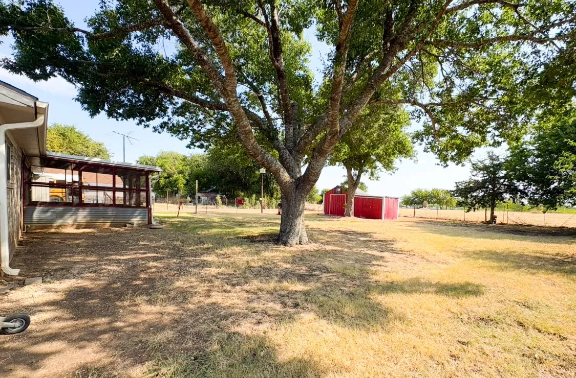back yard of home