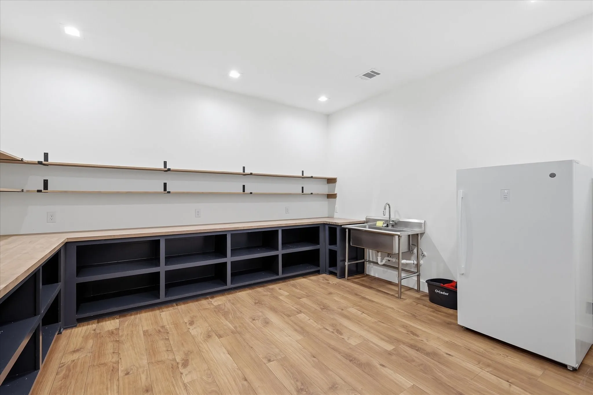 Huge pantry room with sink and freezer