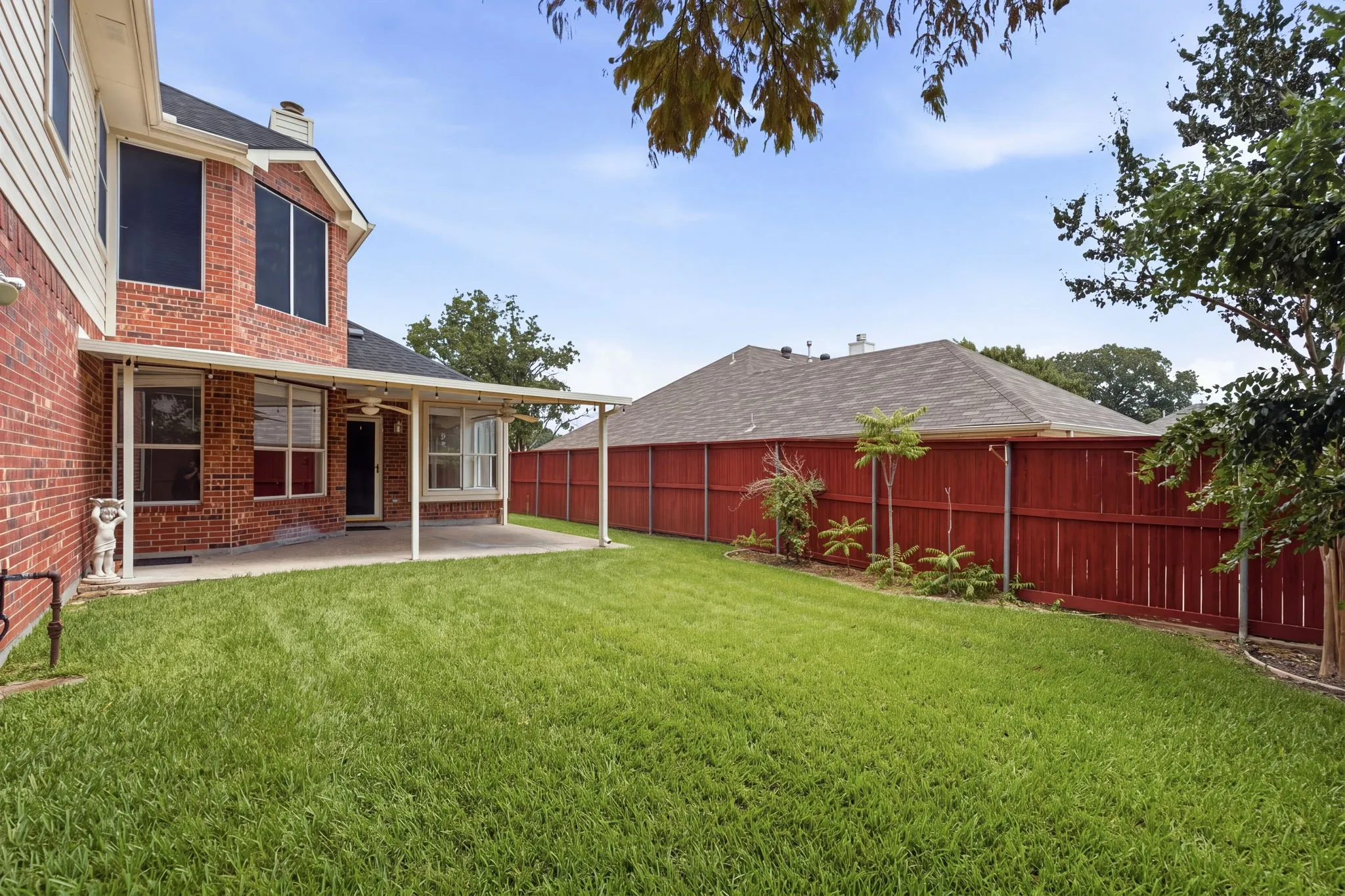 Deep backyard, room to add a future pool.