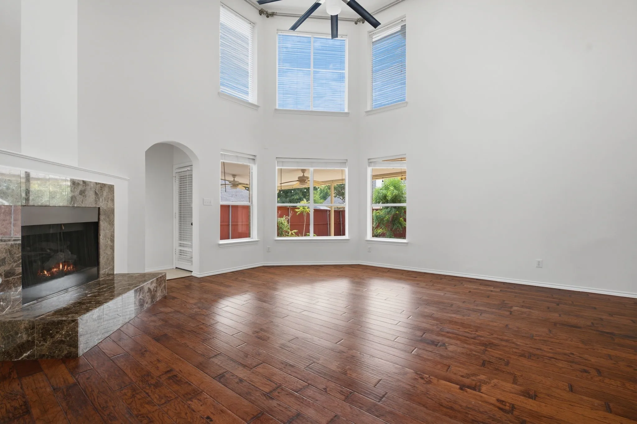 Unlimited furniture placement options ~ all neutral, freshly painted walls.