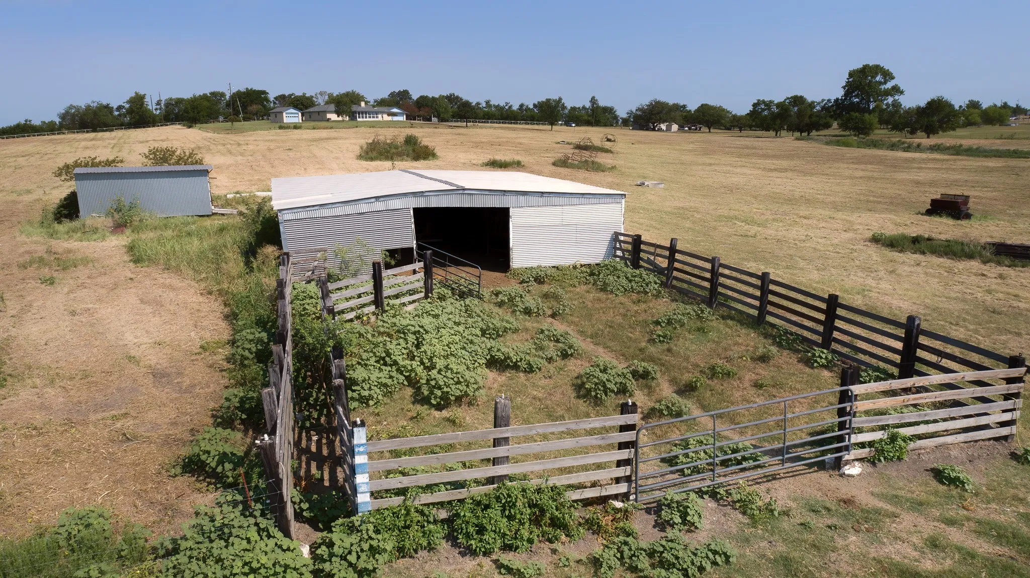 Barn with Fenced and Gated Area