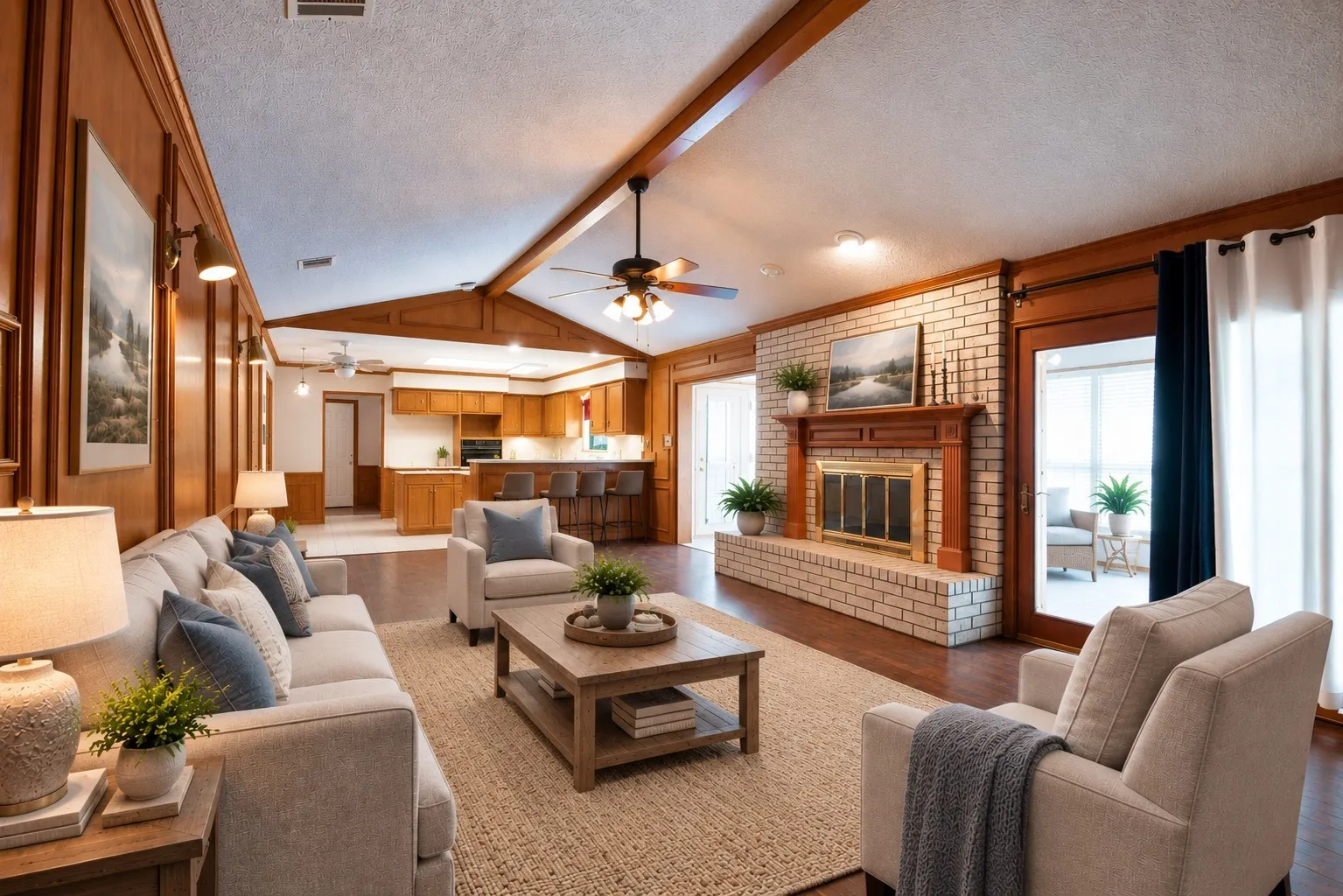 Virtually staged - Large Living Area
