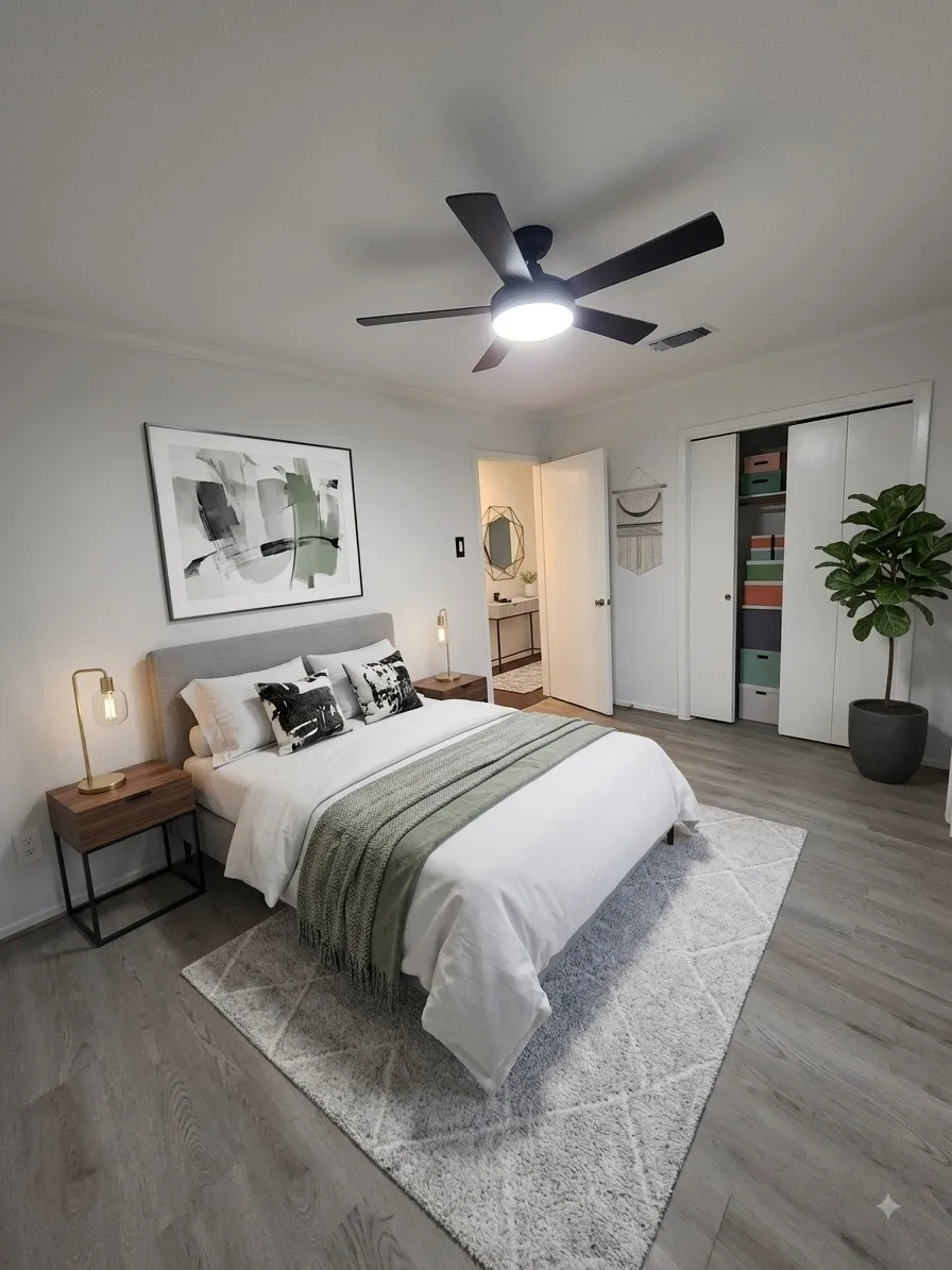 Ai staged to show bedroom layout