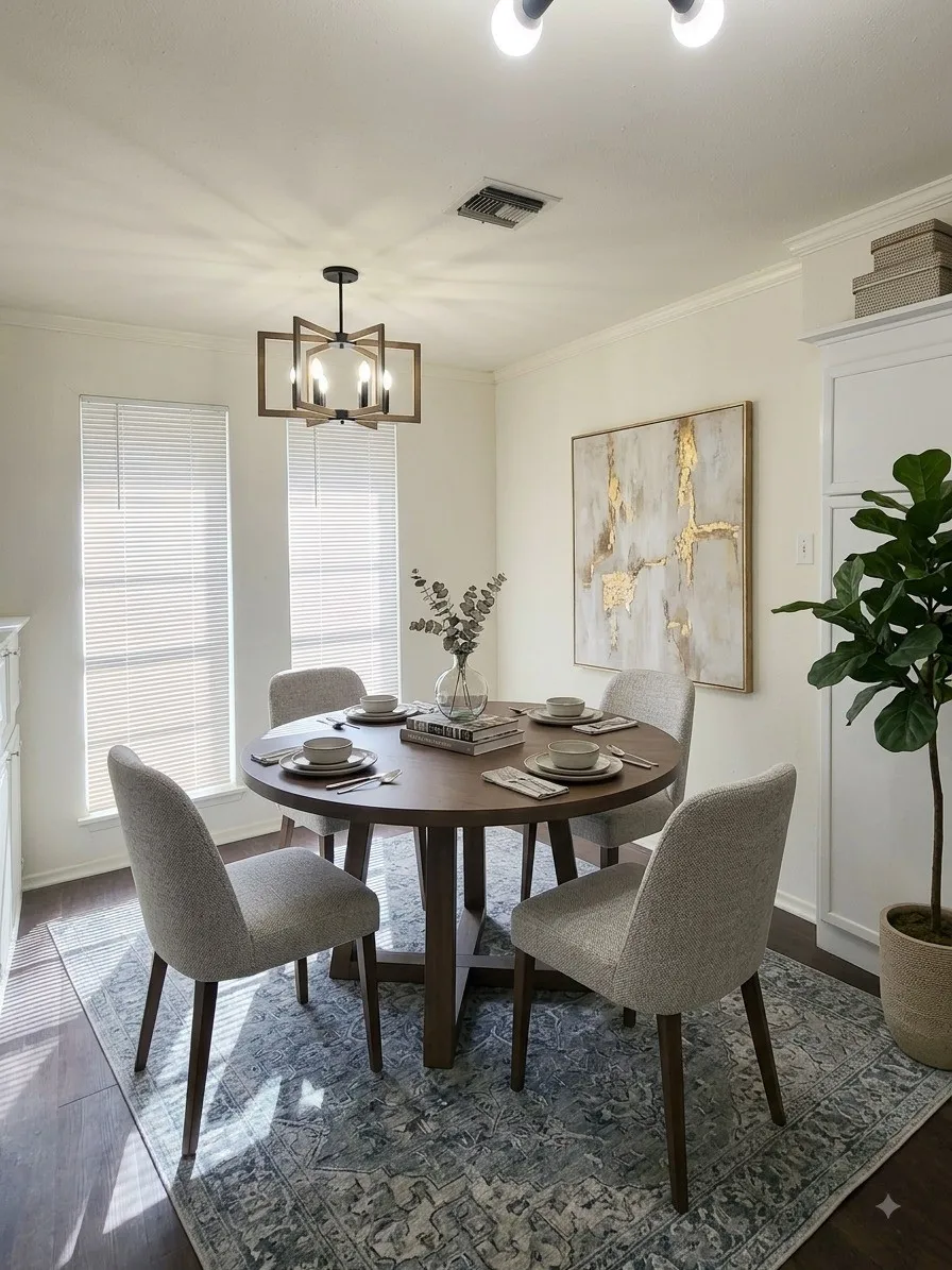 Ai staged to show dining area layout