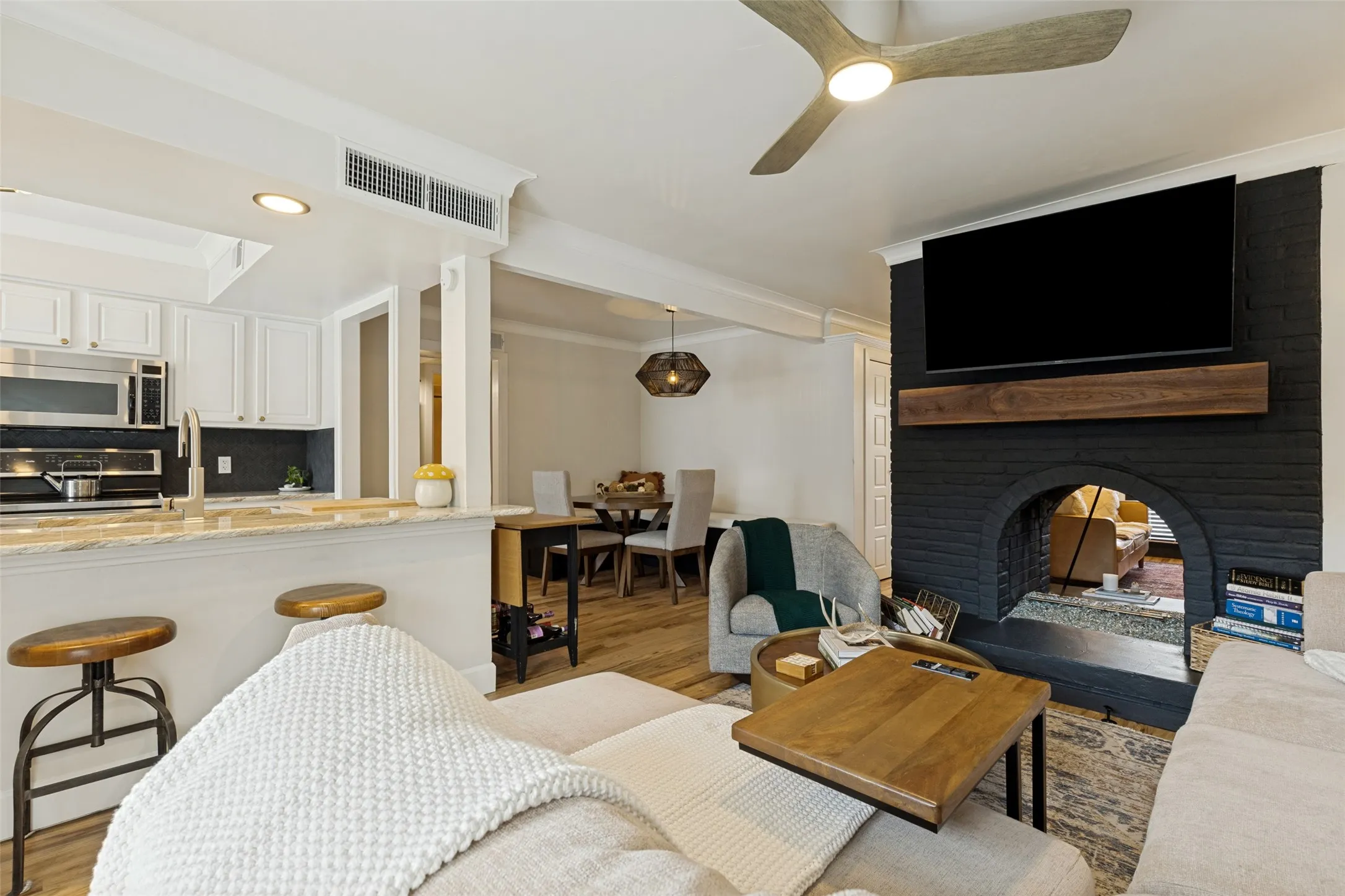 View From Living toward Bedrooms
