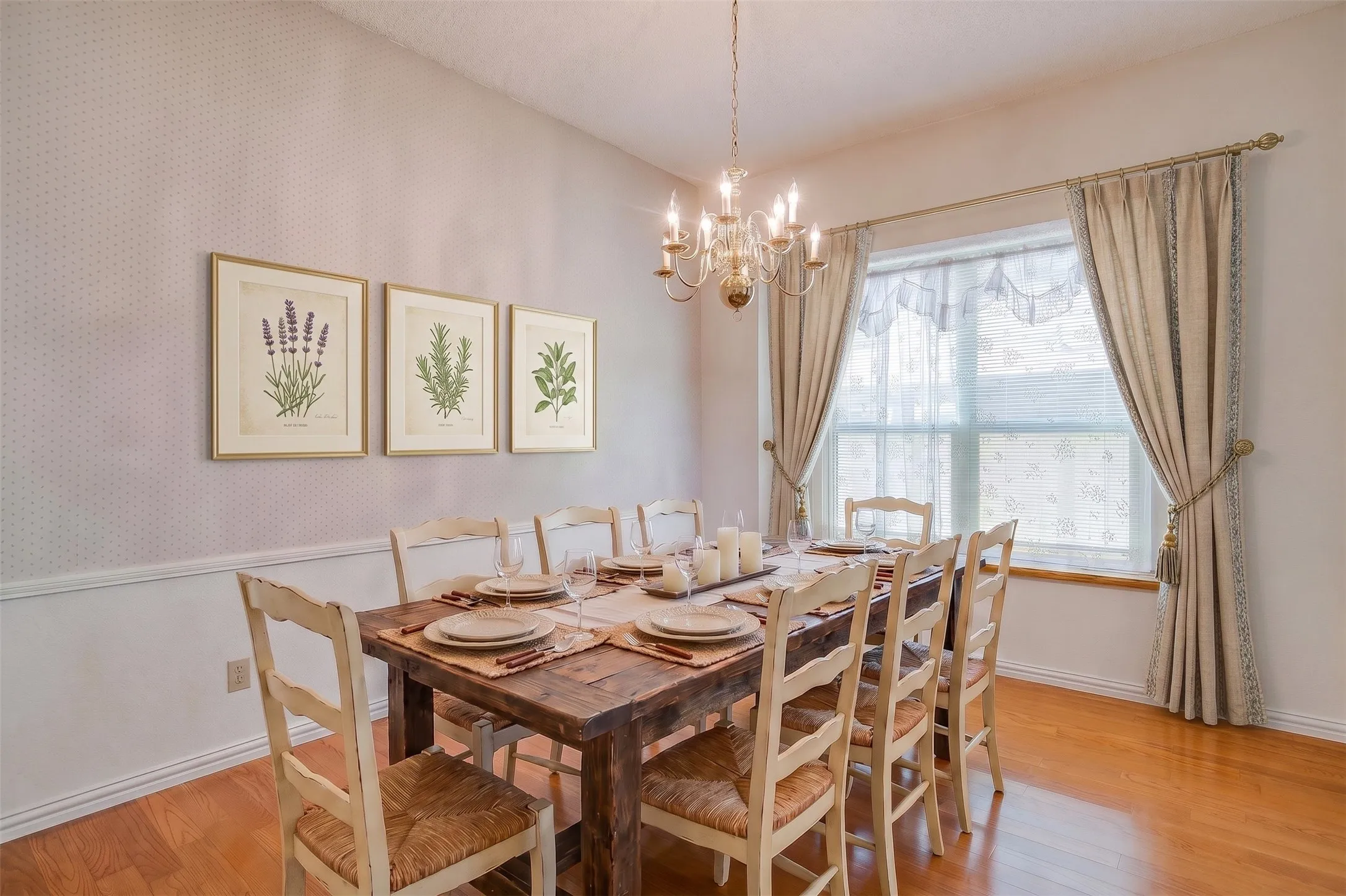 Virtually staged to highlight this spacious formal dining room's potential.
