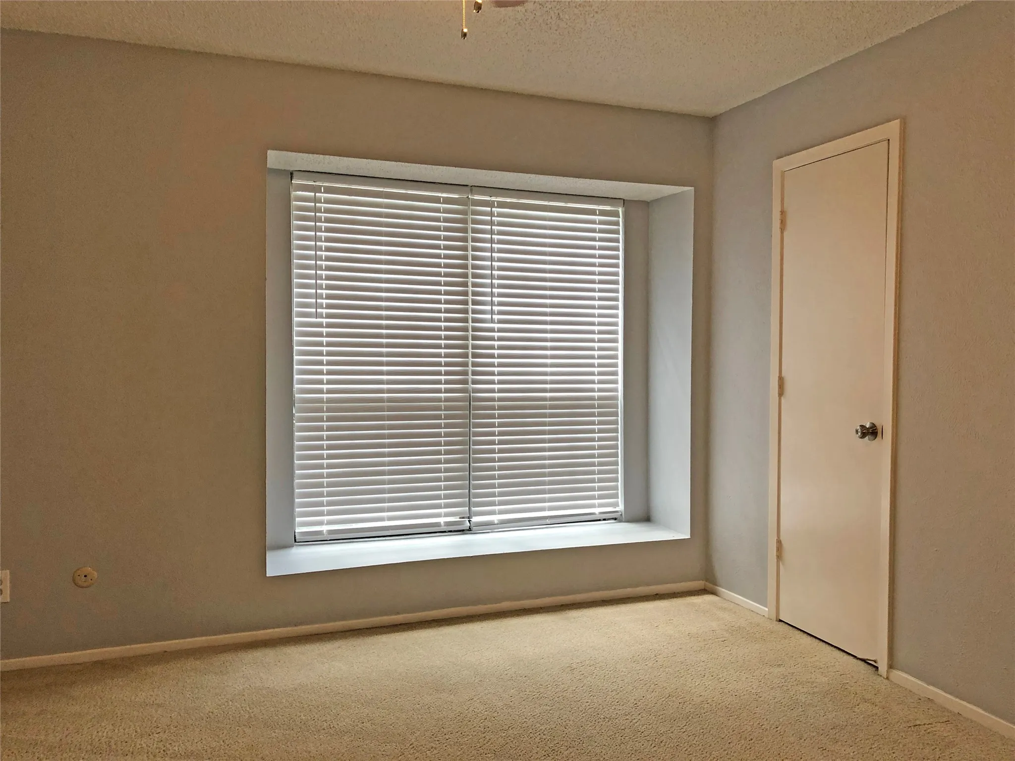 Bedroom has window seat