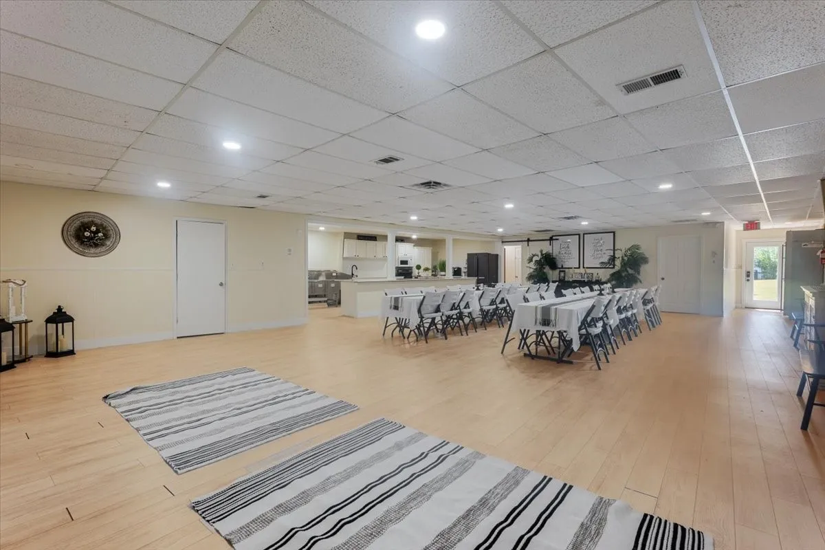 Large open space used for dining area, reception hall, etc.