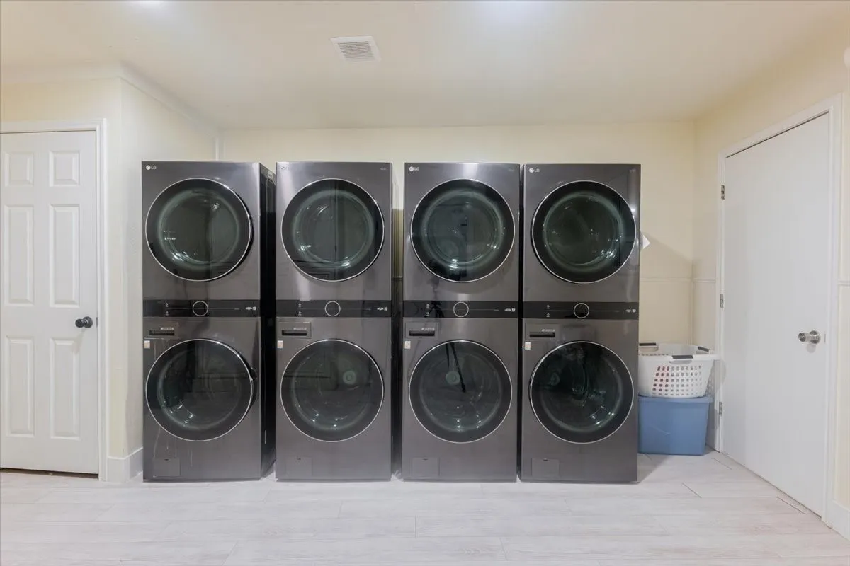 Large laundry room.