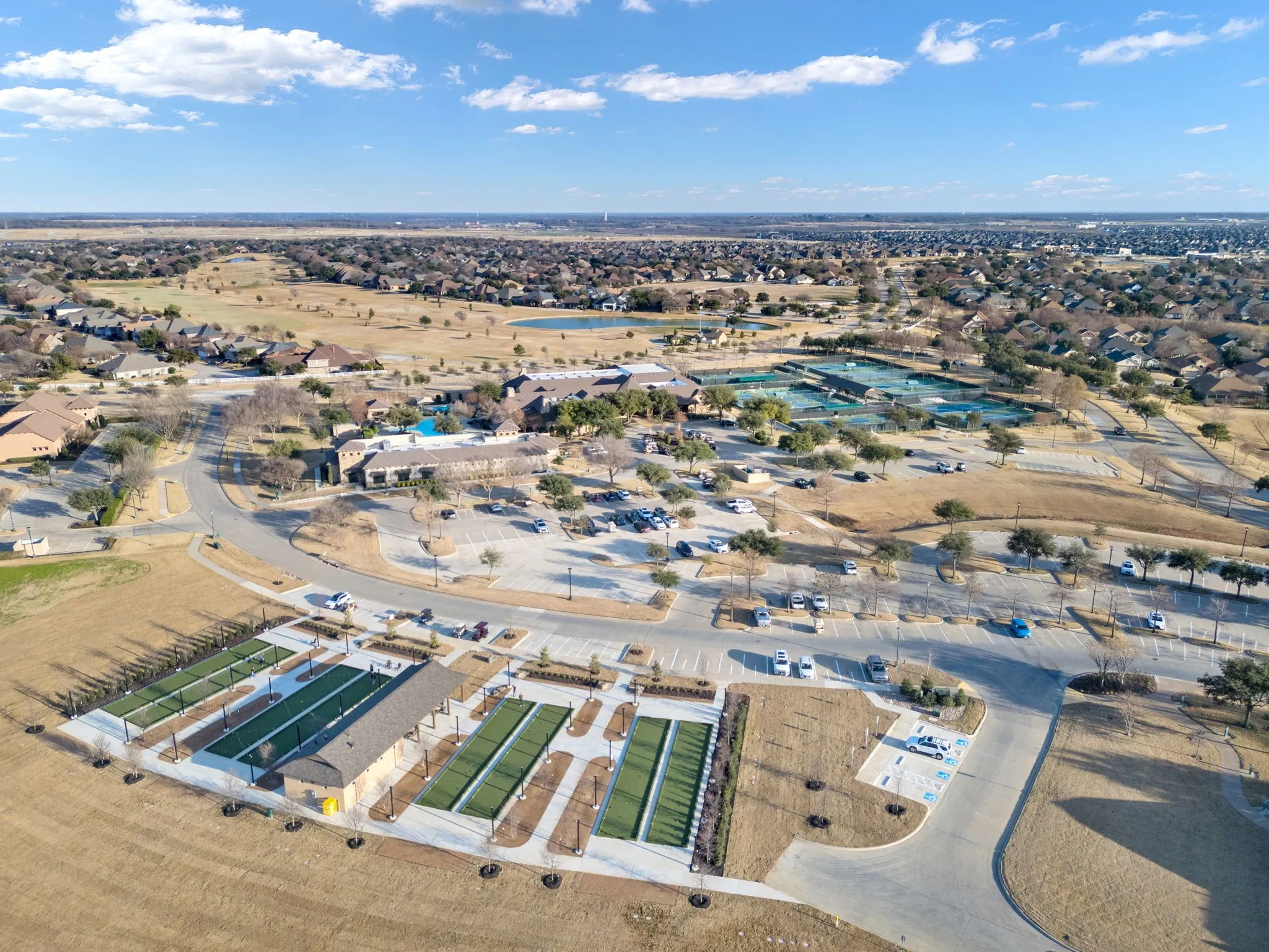 Neighborhood amenities include pools, hot tub, bocce courts, tennis courts, pickleball courts and workout facilities