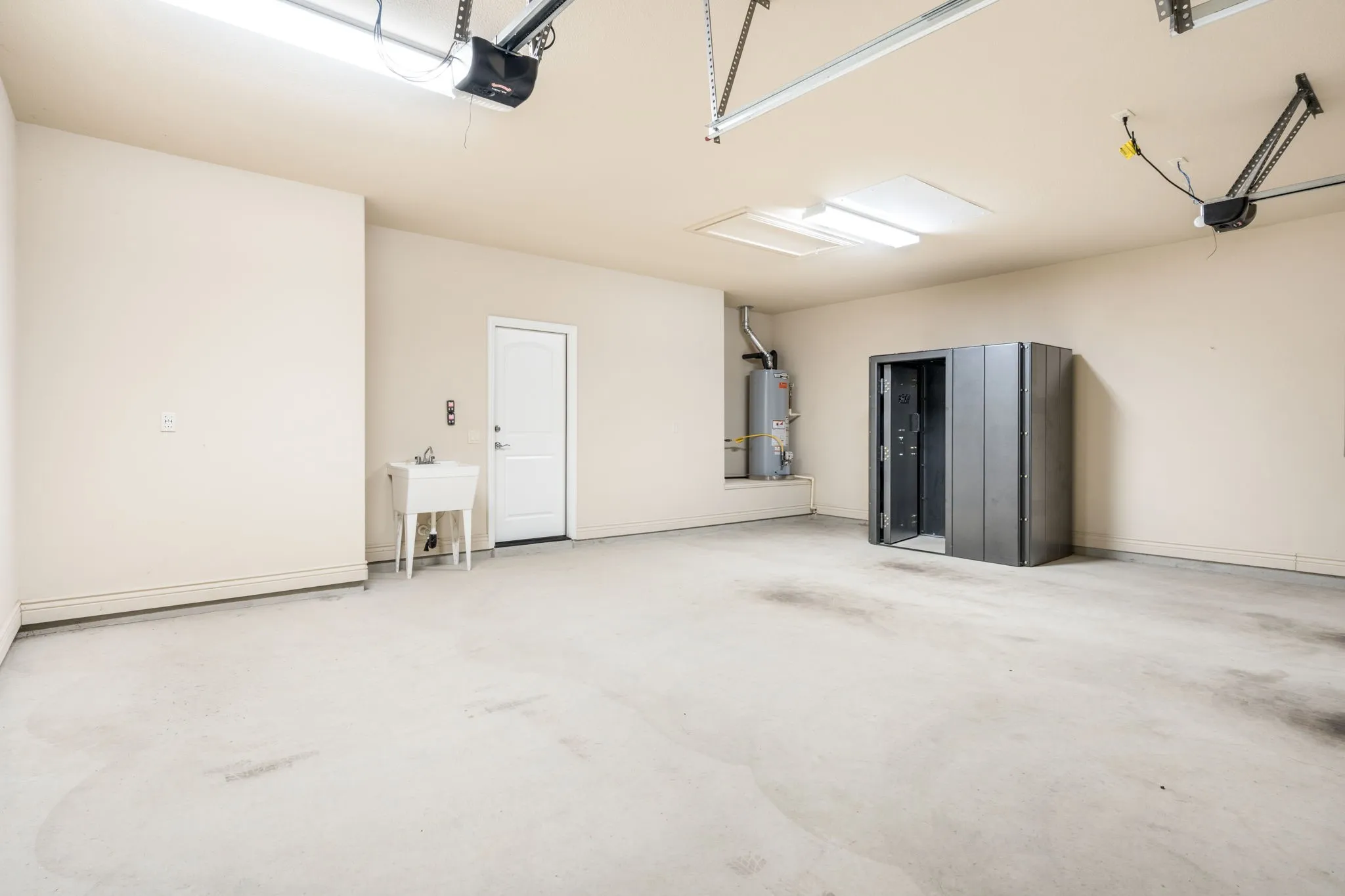 2 car PLUS - golf cart garage, extra long garage with storm shelter.