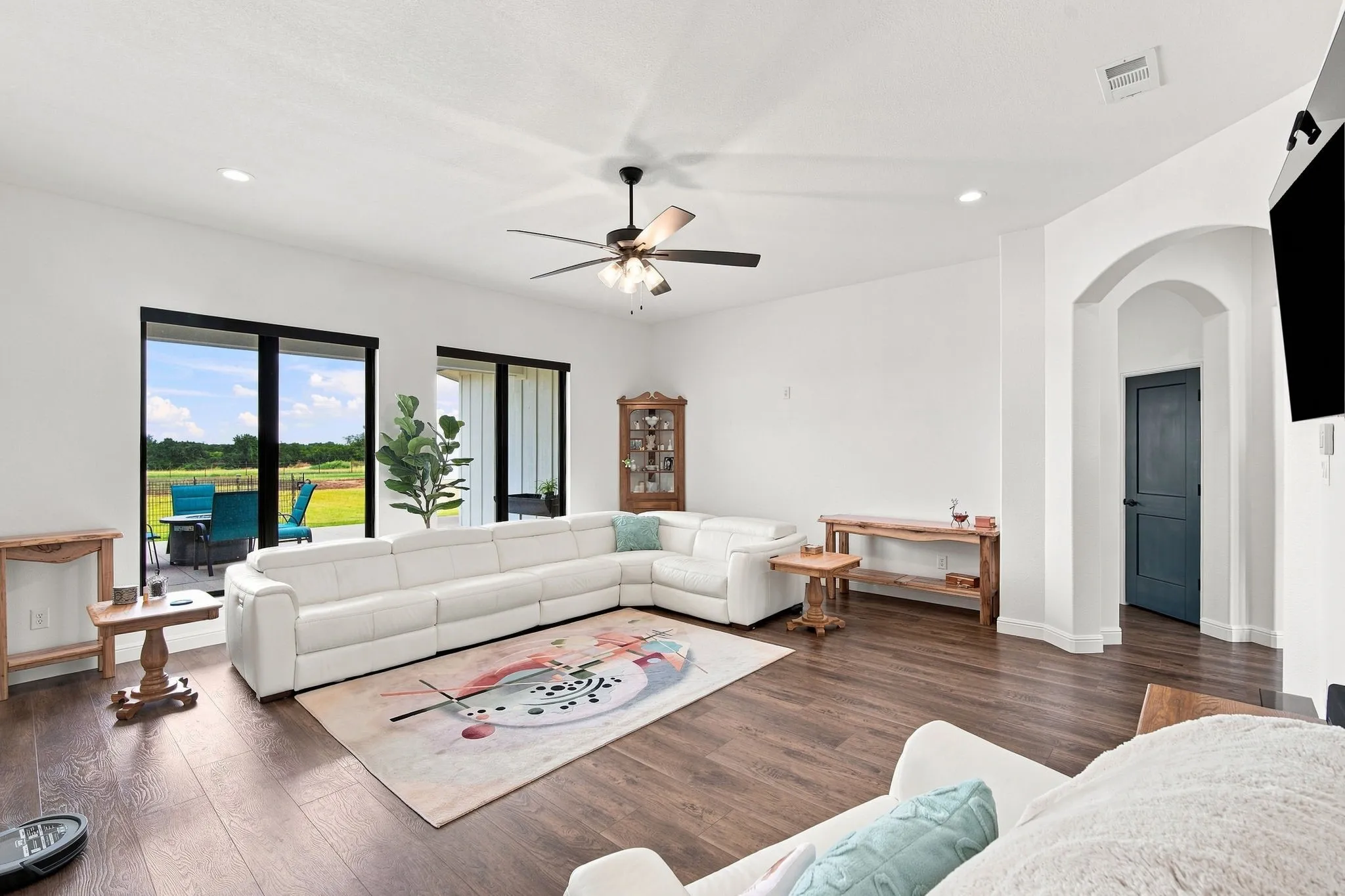 Open living room with comfortable layout.