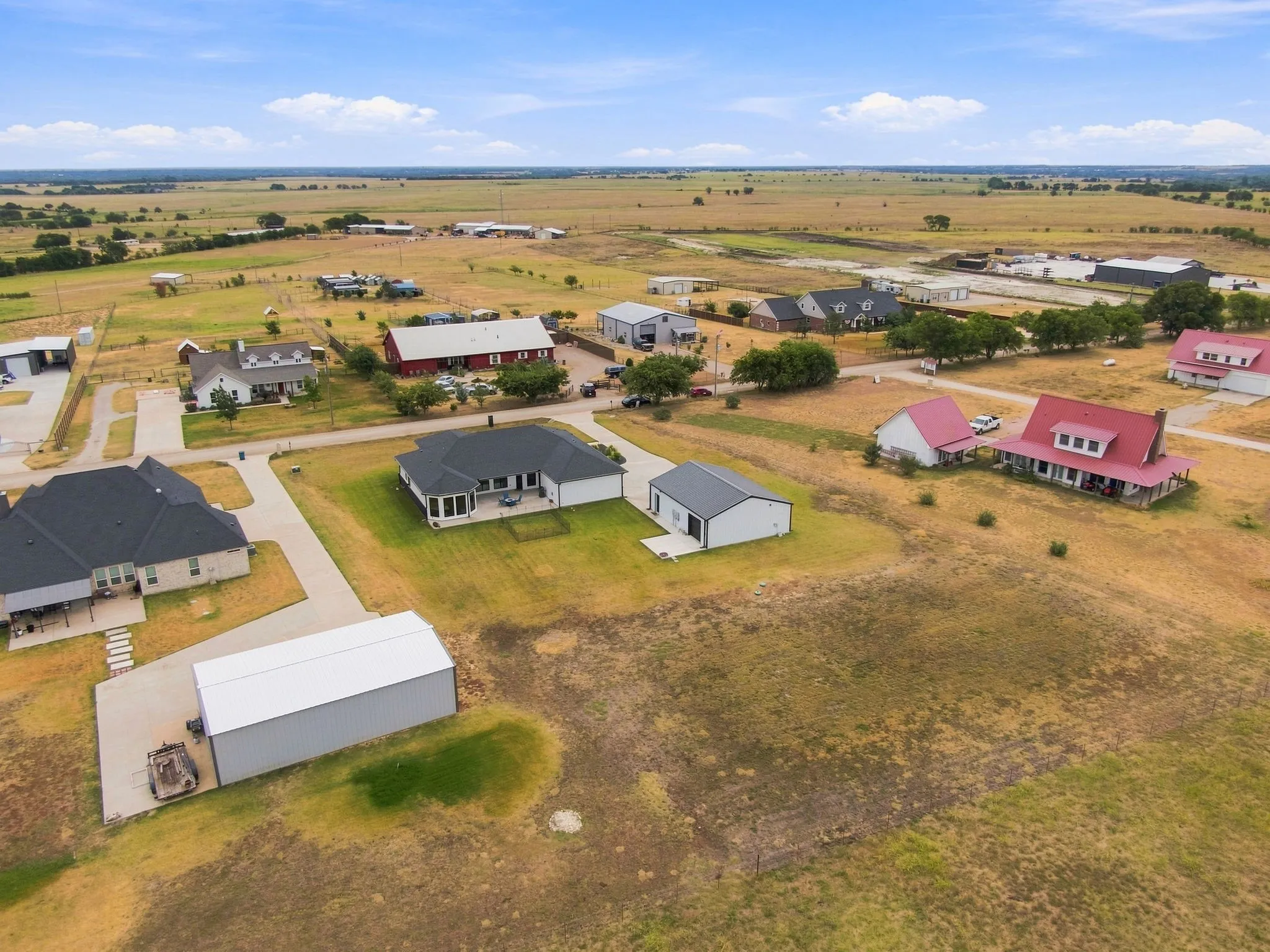 Aerial view of the surroundings.