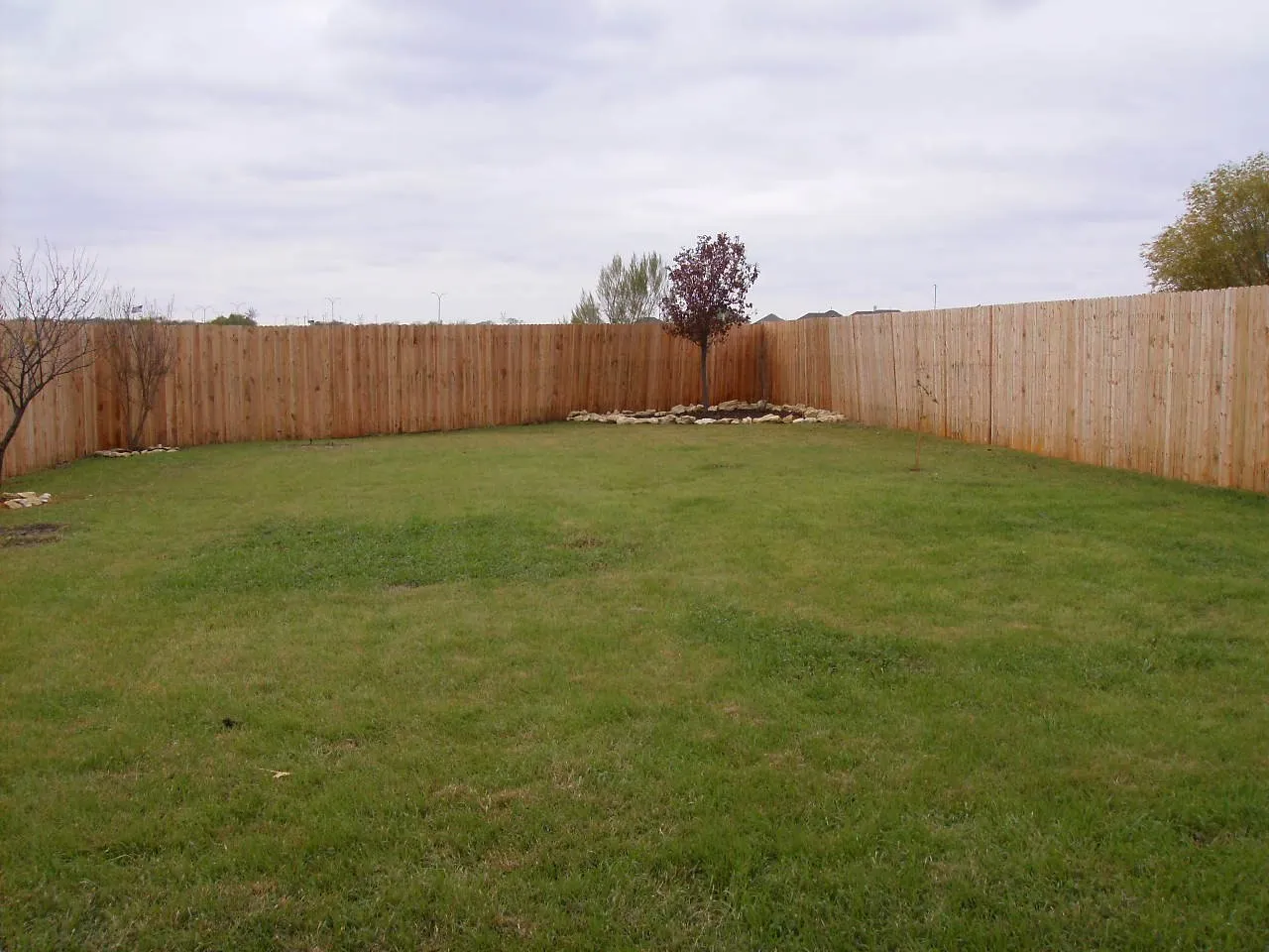 Large fenced-in Back Yard
