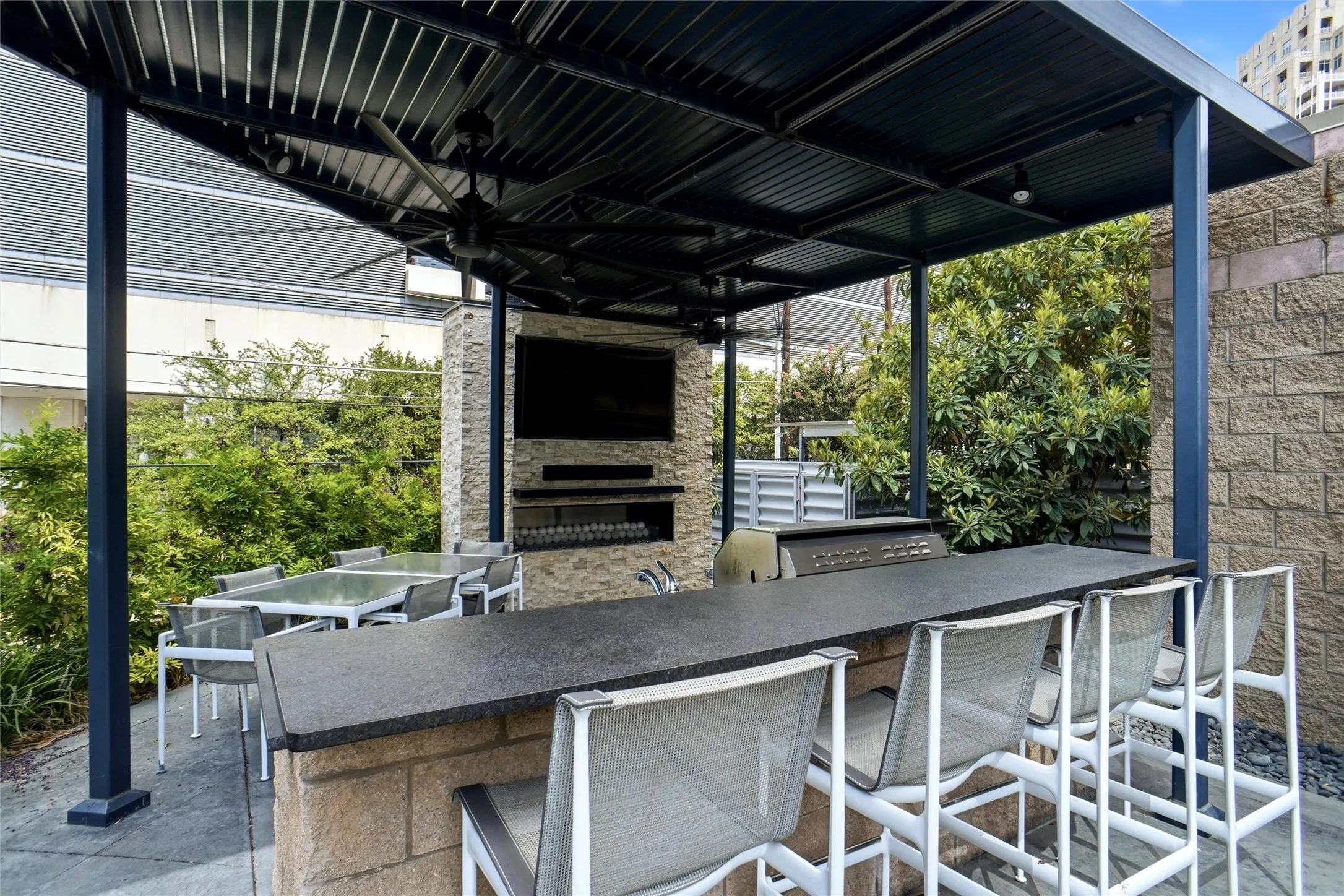 Community Grill and outdoor space