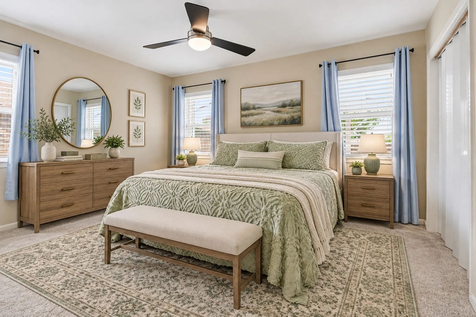 Virtually staged to add decor ideas