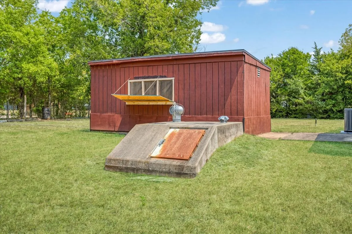 small workshop and storm shelter