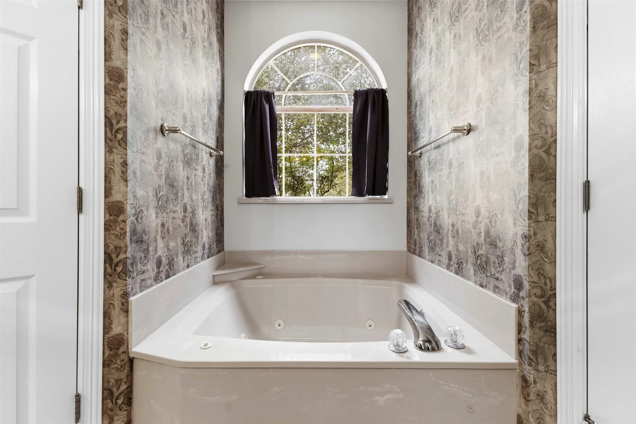 Lots of counter space in the bathroom.