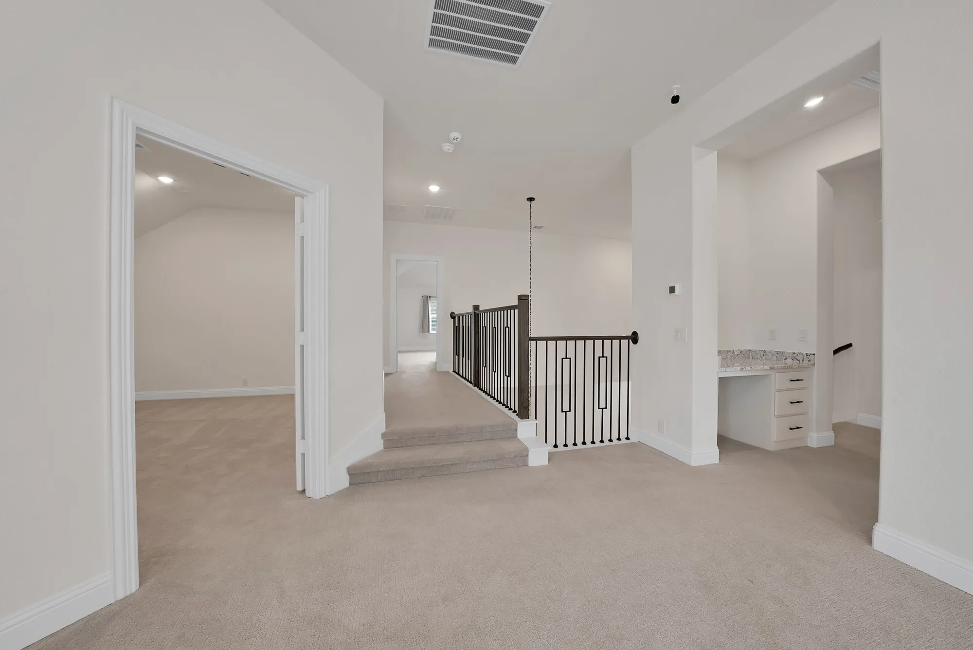 Upstairs game room, looking into media room