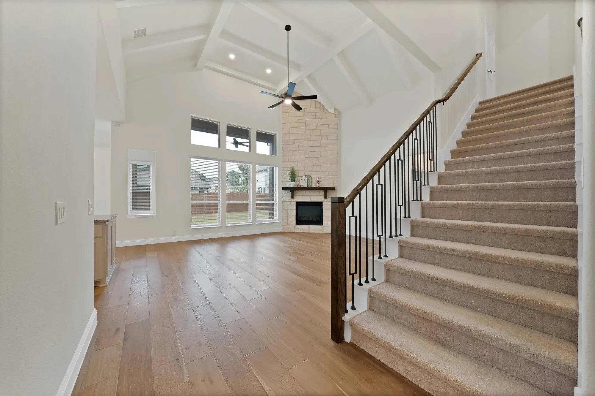Beautiful Hardwoods in the main areas