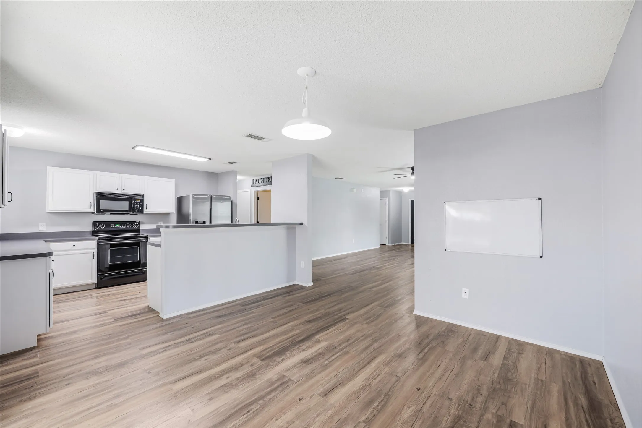 Dining room is open to the large kitchen and living room