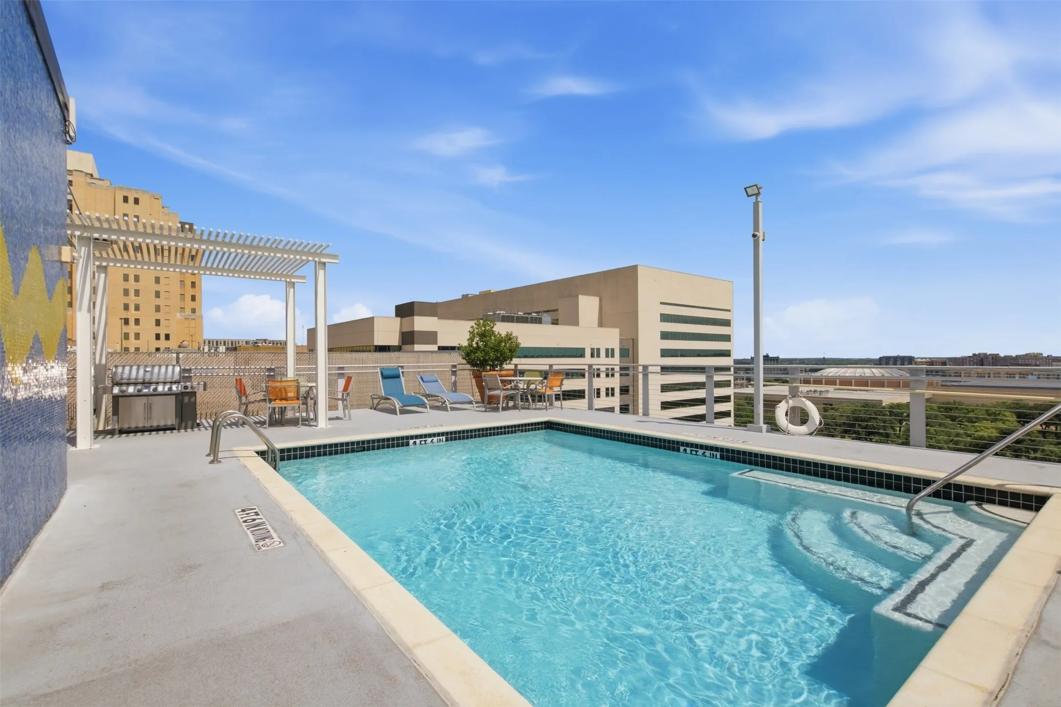 Pool & Grilling Area on the 11th floor offers gorgeous downtown views.