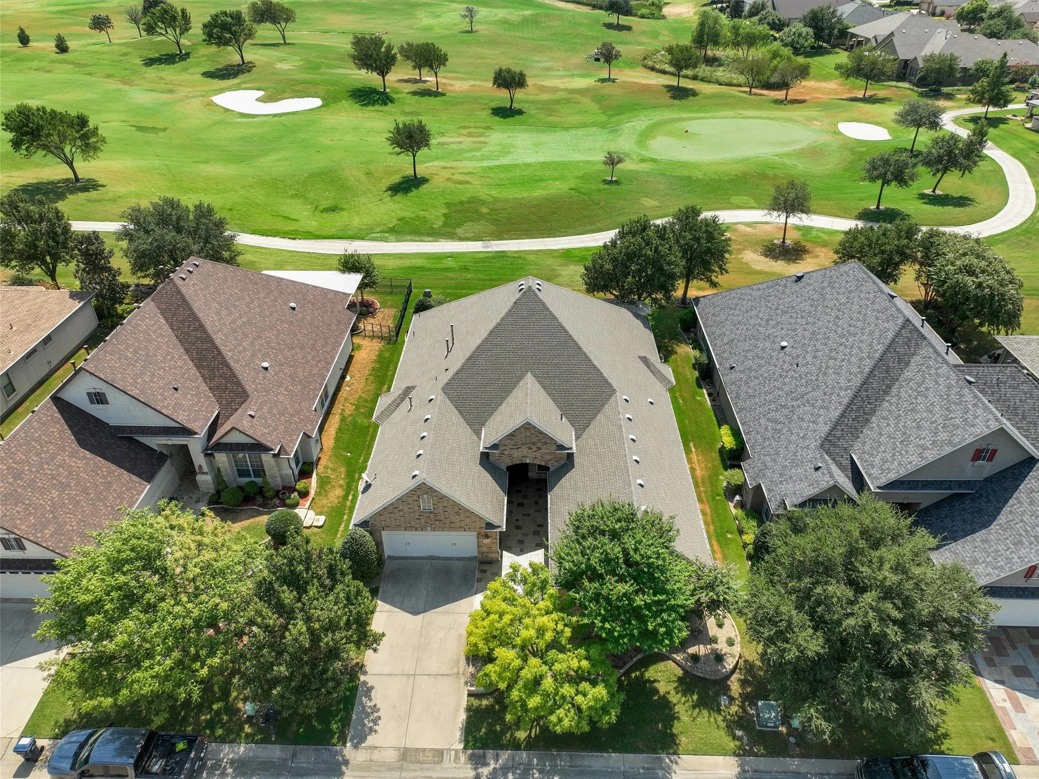 Sits right on the green of the West course at the Robson Ranch Country Club!