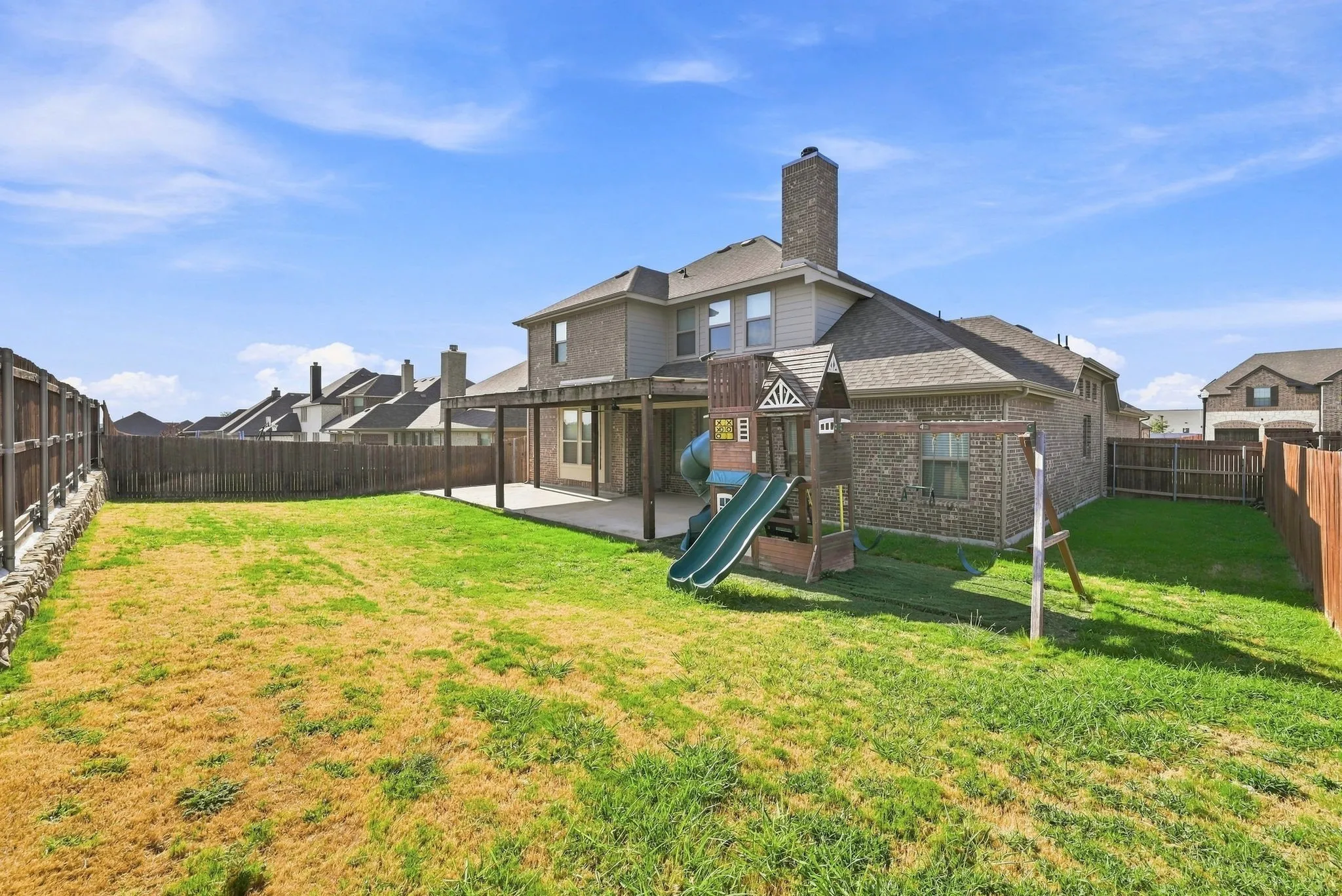 Private backyard playground