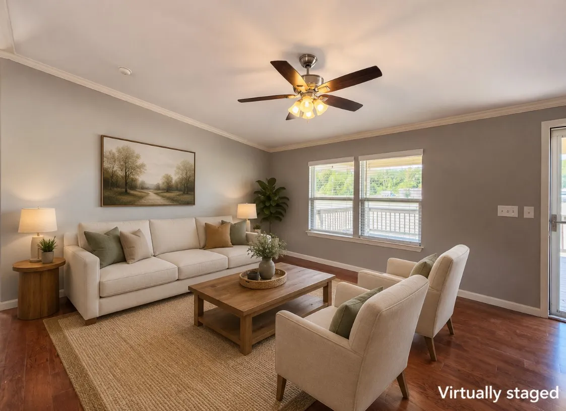 Recessed lighting, crown molding, and wood-finish flooring