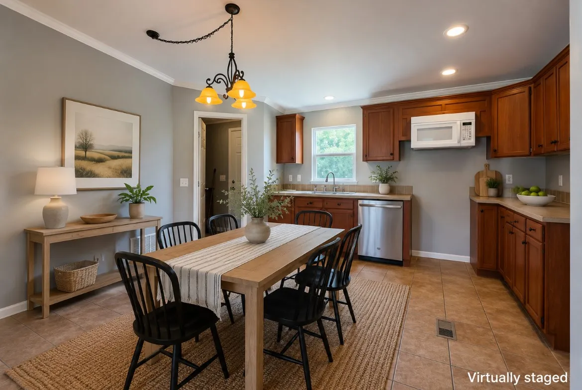 Kitchen featuring wood cabinetry, stainless steel dishwasher, and a built-in microwave