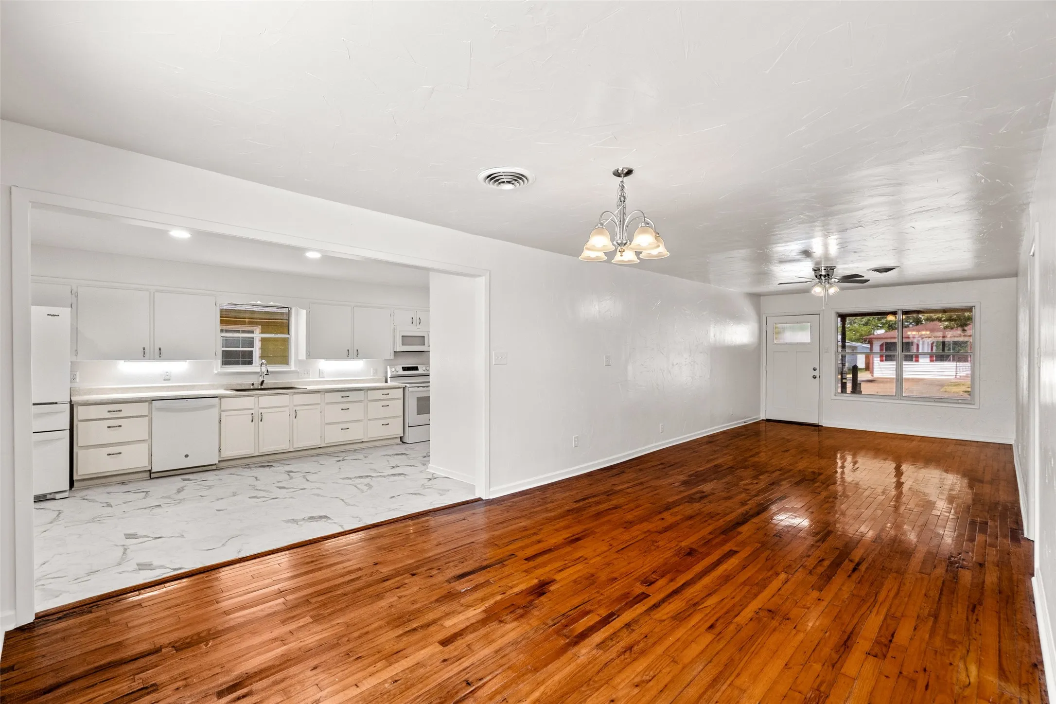 Living, Dining, Kitchen