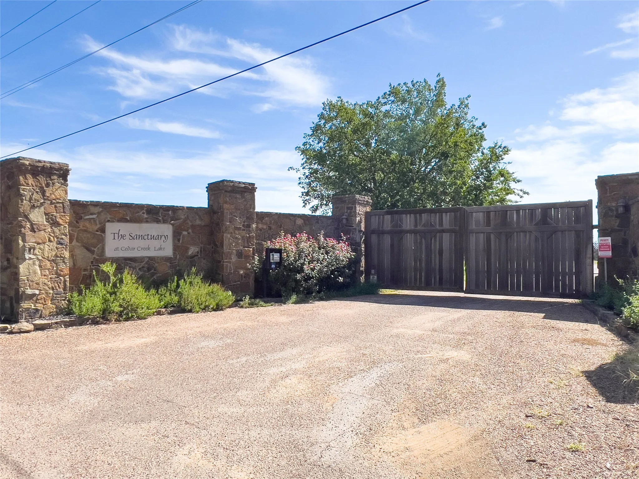 The Sanctuary gated entrance