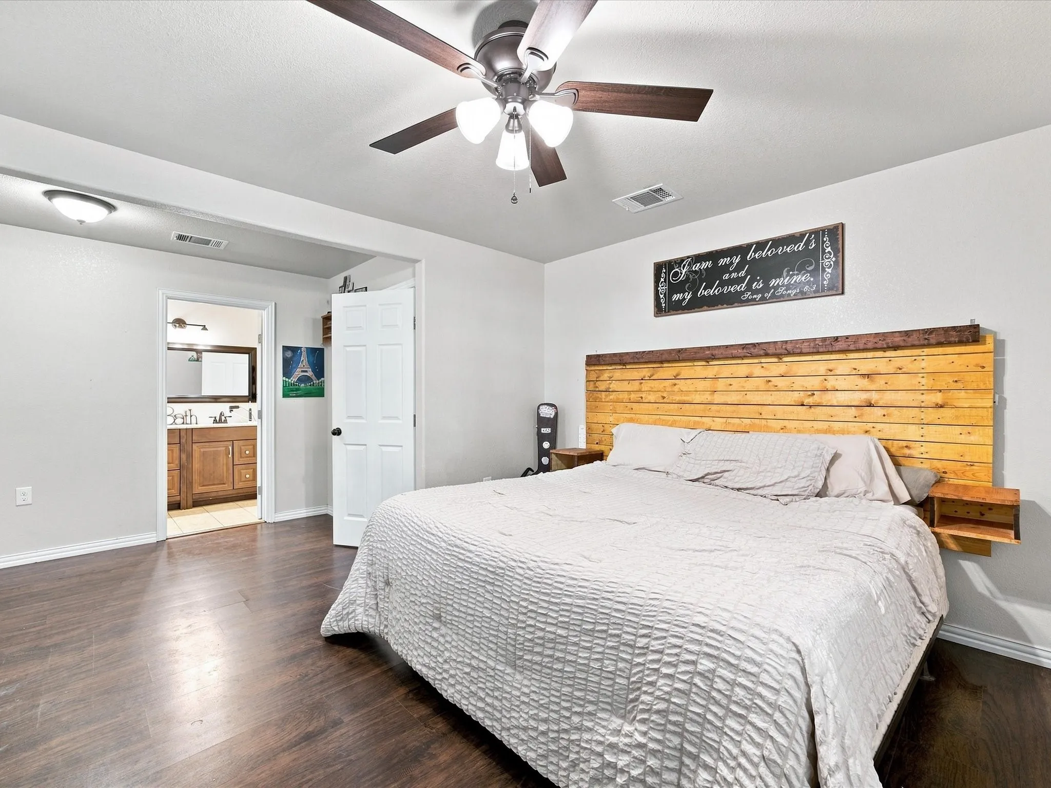 Wood-finish flooring throughout