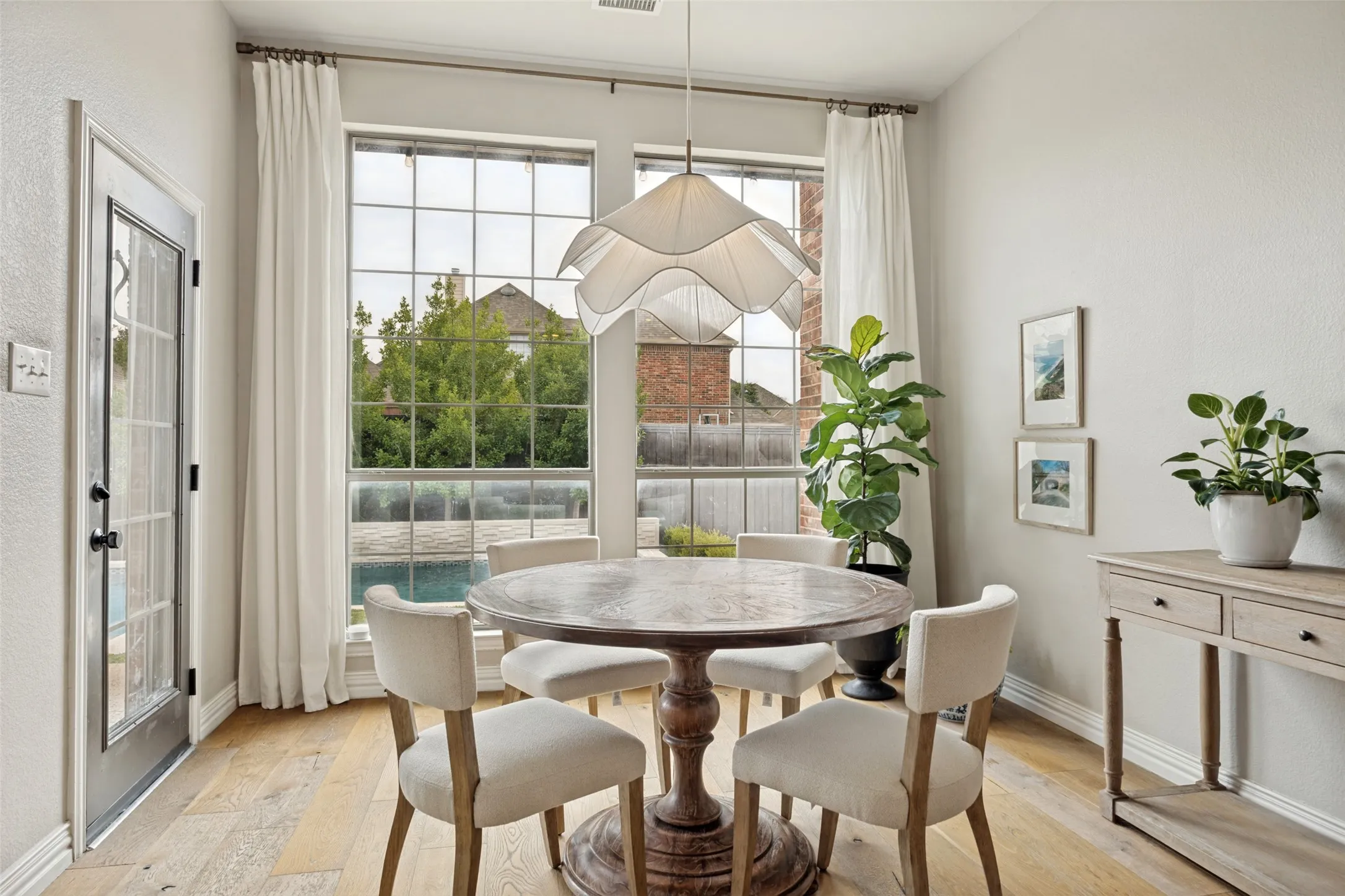 Light wood-finish flooring
