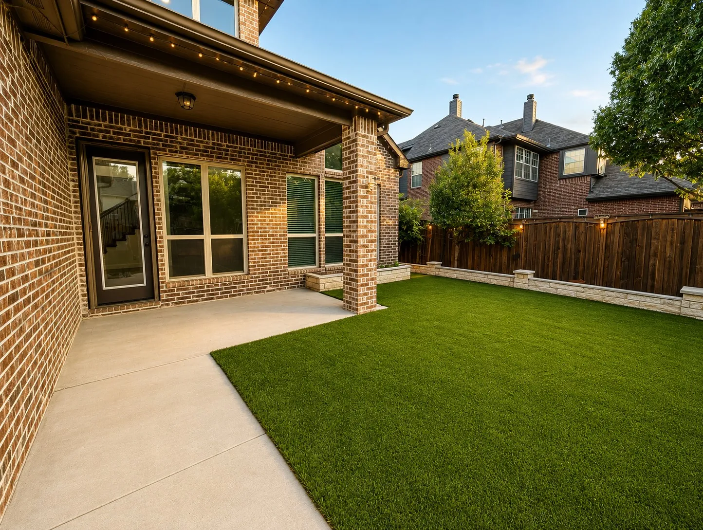 Covered patio with a concrete surface