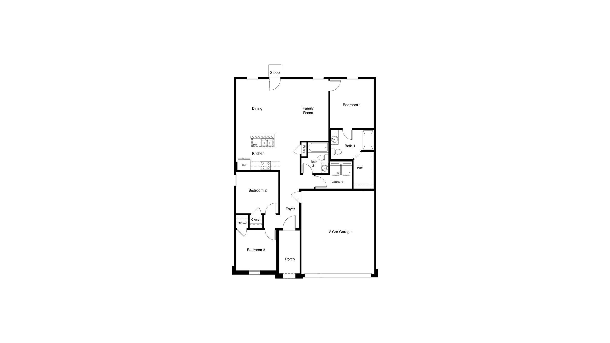 D.R. Horton's Ellis floorplan - All Home and community information, including pricing, included features, terms, availability and amenities, are subject to change at any time without notice or obligation. All Drawings, pictures, photographs, video, square footages, floor plans, elevations, features, colors and sizes are approximate for illustration purposes only and will vary from the homes as built.