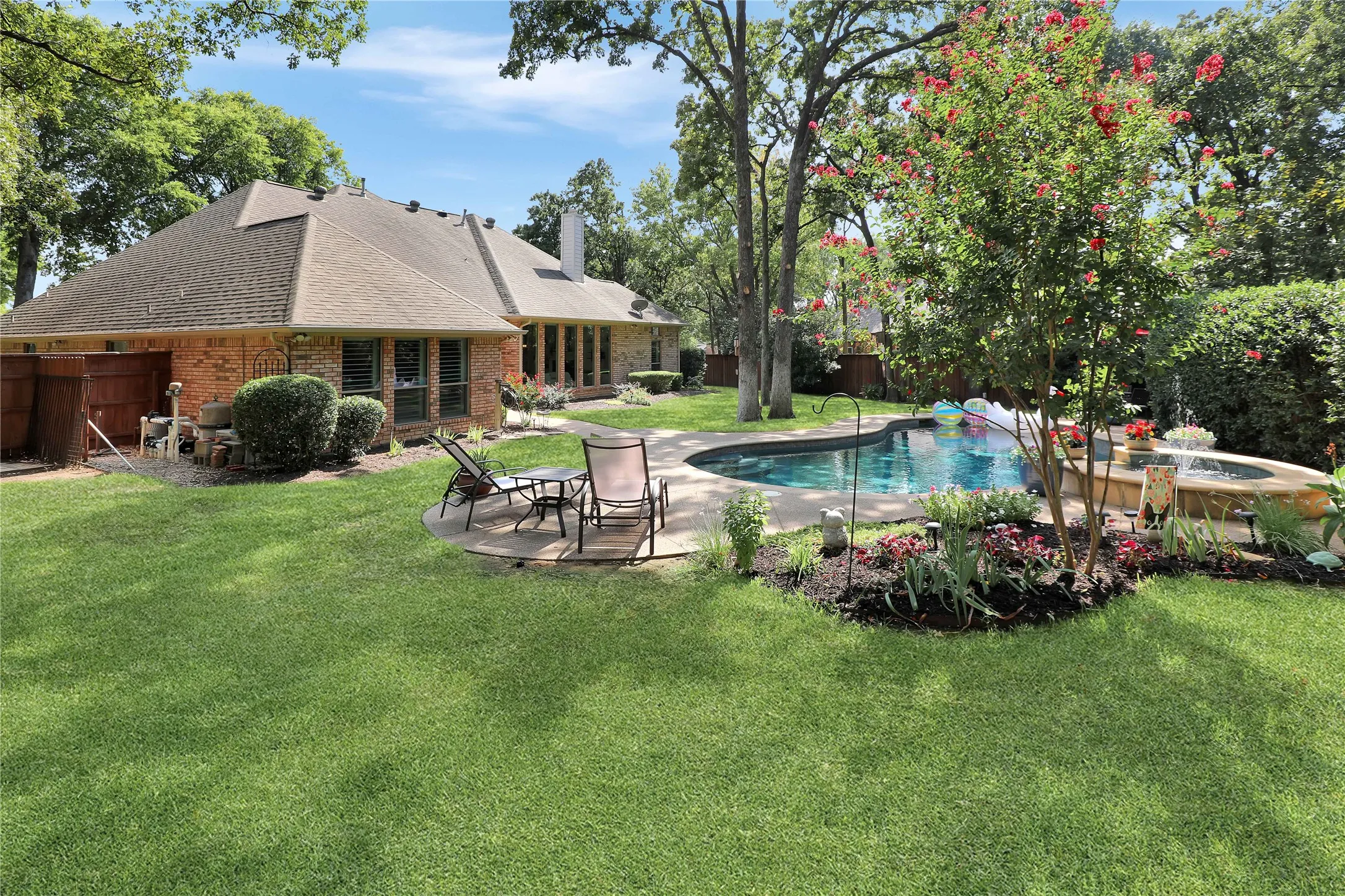 View overlooking backyard