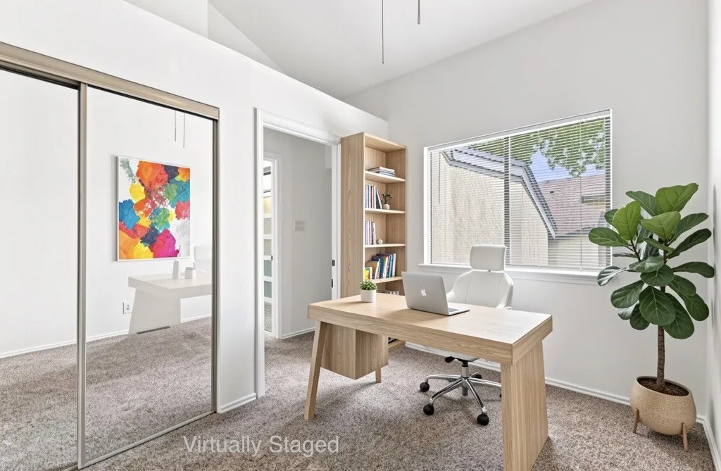 Upstairs second bedroom can be an office