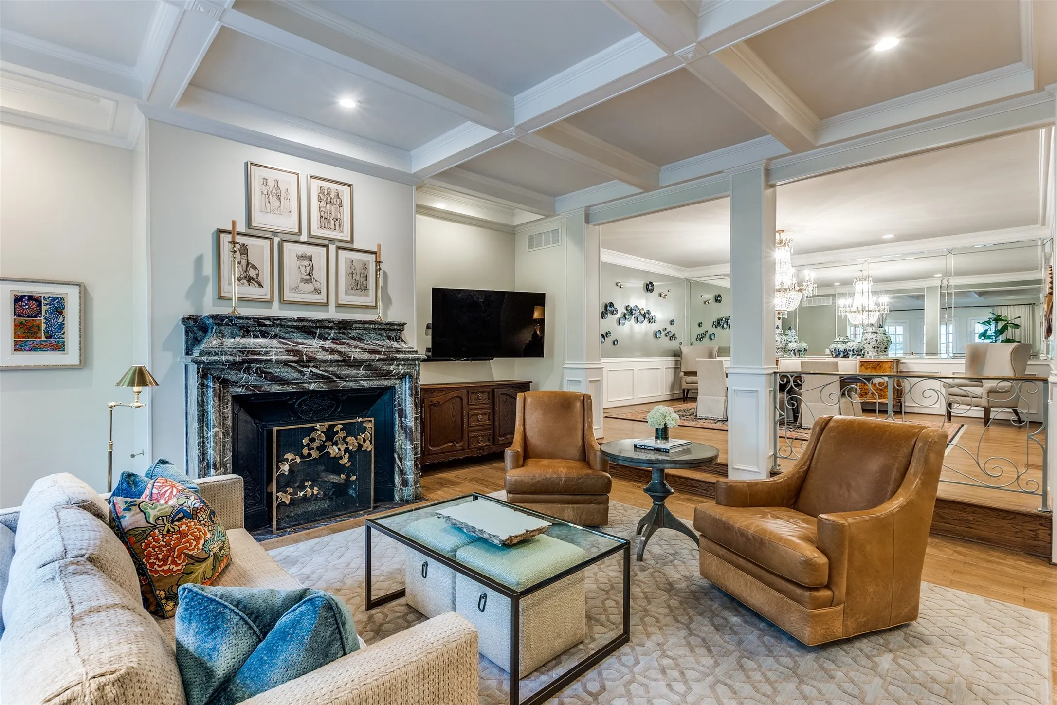 Open Family room with ample room for living and entertaining.